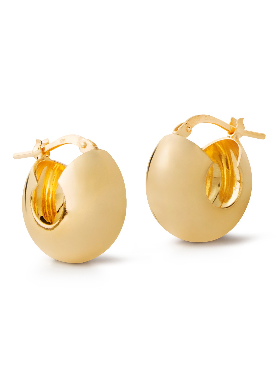 Casa Jewelry Pamela oorringen verguld - voorkant goud