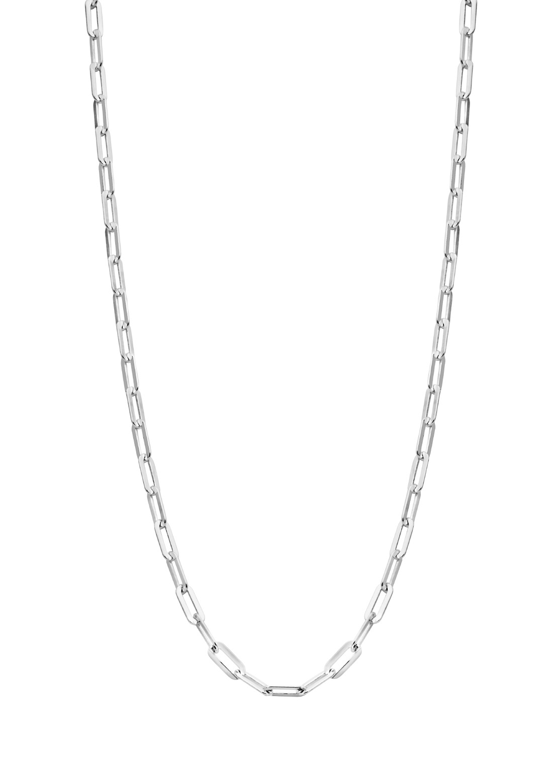 Casa Jewelry Paperclip ketting van zilver - voorkant zilver
