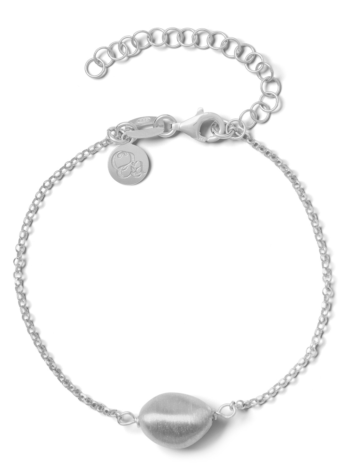 Casa Jewelry Pebbles Max Satin armband van zilver - voorkant zilver