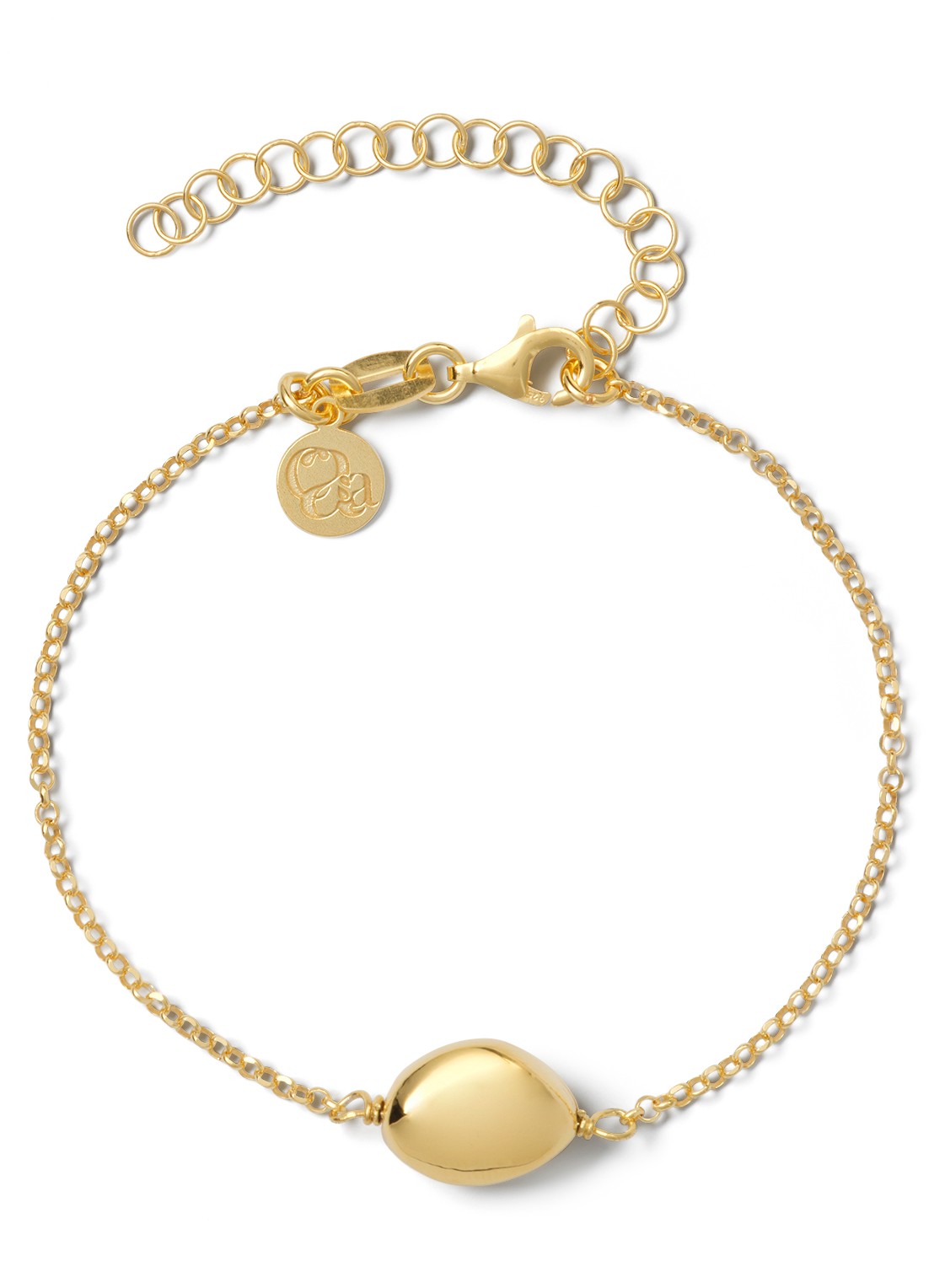Casa Jewelry Pebbles Max Shiny armband verguld - voorkant goud