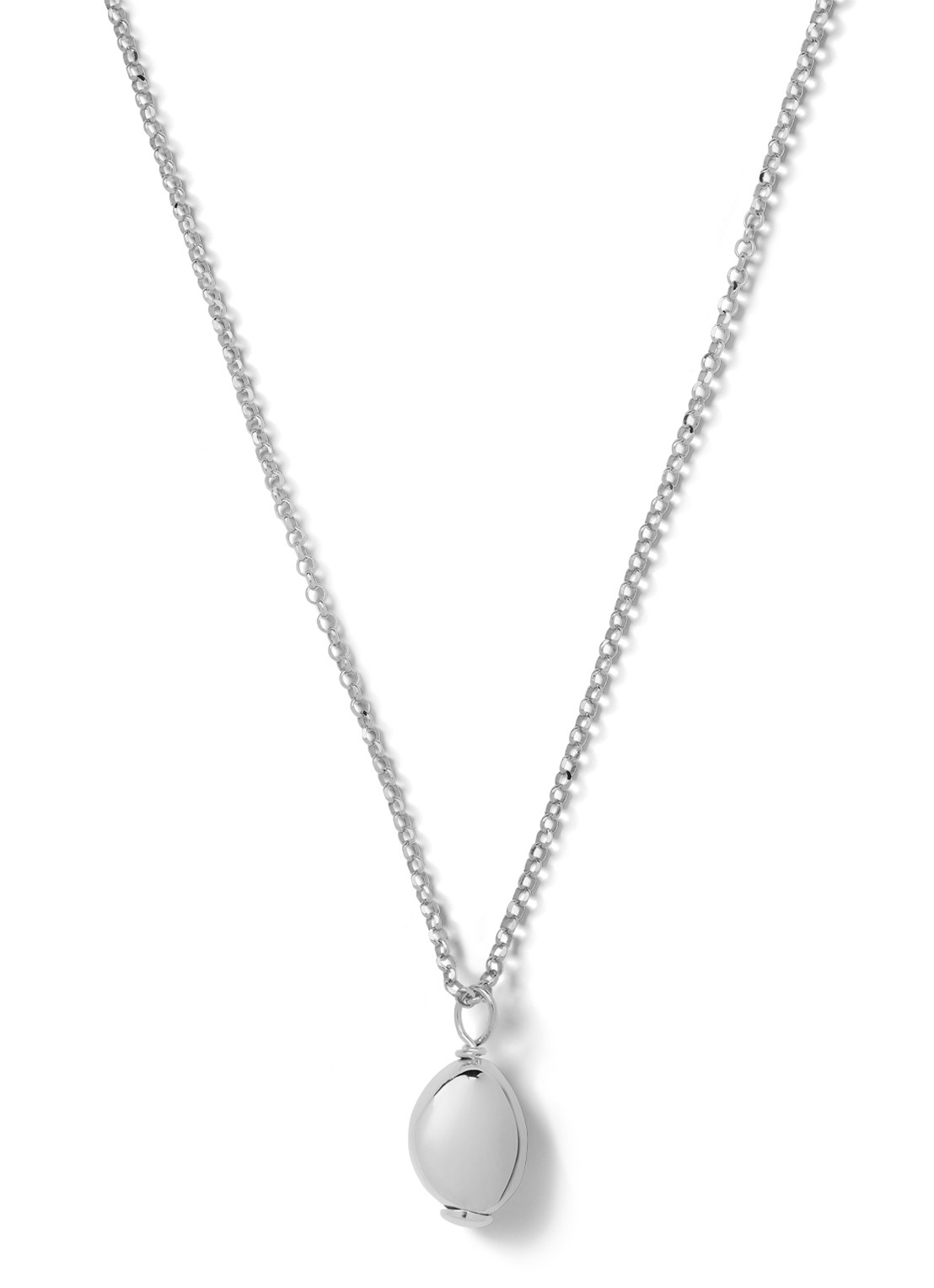 Casa Jewelry Pebbles Max Shiny ketting van zilver - voorkant zilver