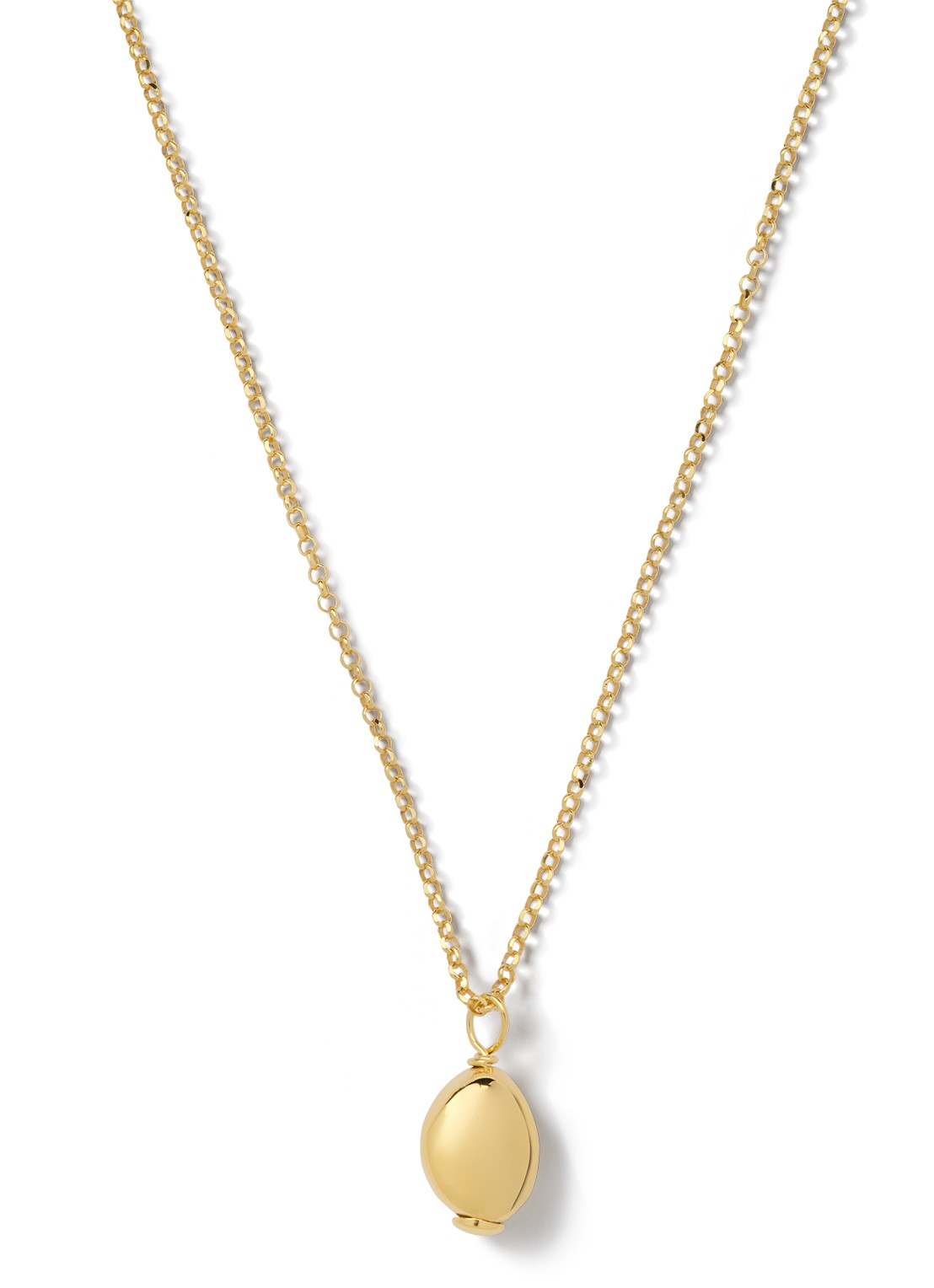 Casa Jewelry Pebbles Max Shiny ketting verguld  - voorkant goud