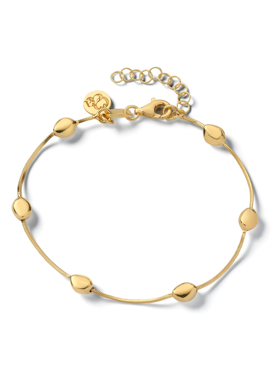 Casa Jewelry Pebbles Shiny armband verguld - voorkant goud