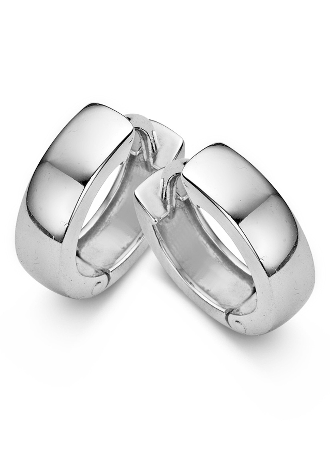 Casa Jewelry Plain Jane oorringen van zilver - voorkant zilver