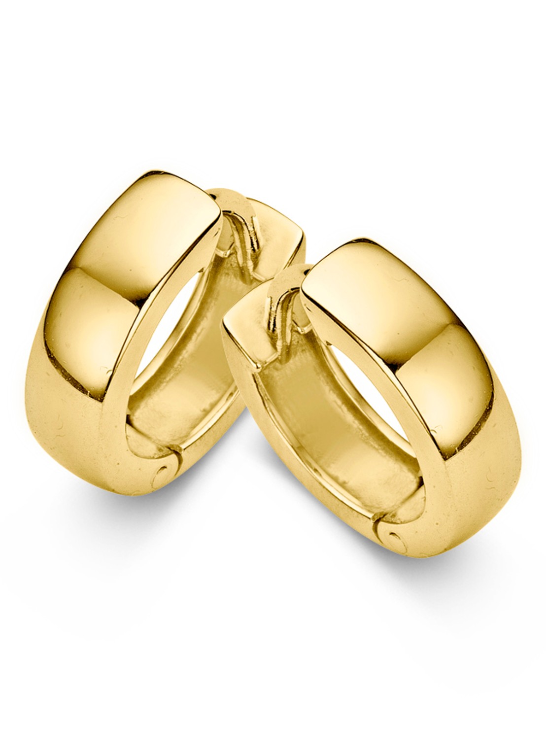 Casa Jewelry Plain Jane oorringen verguld - voorkant goud
