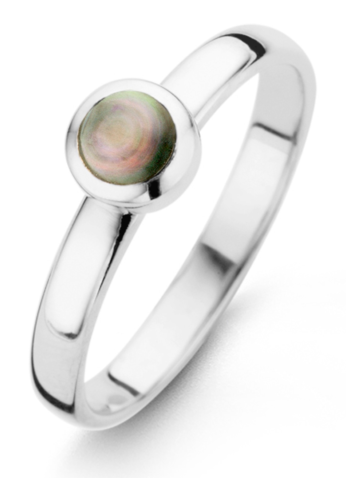 Casa Jewelry Pom Grey ring van zilver - voorkant zilver