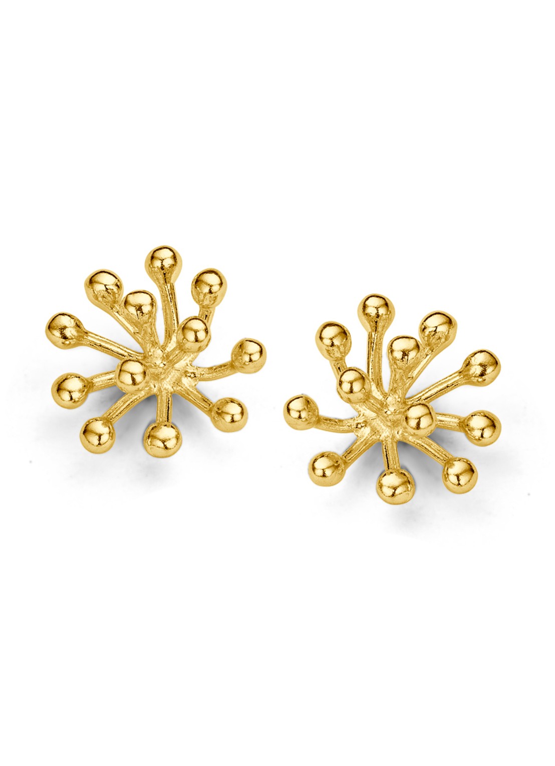 Casa Jewelry Porcu-2 oorknopjes verguld - voorkant zilver