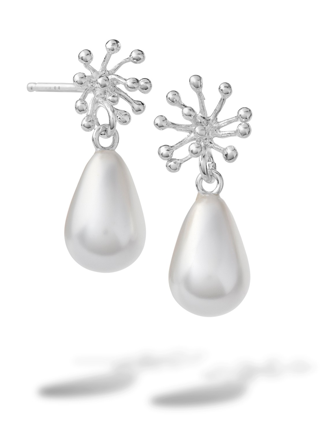 Casa Jewelry Porcu Drop oorstekers van zilver  - voorkant zilver