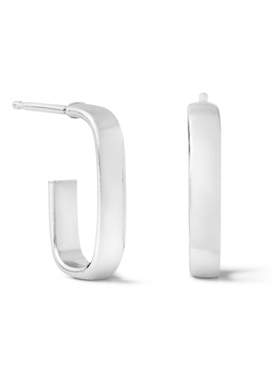Casa Jewelry Procida oorringen van zilver - voorkant zilver