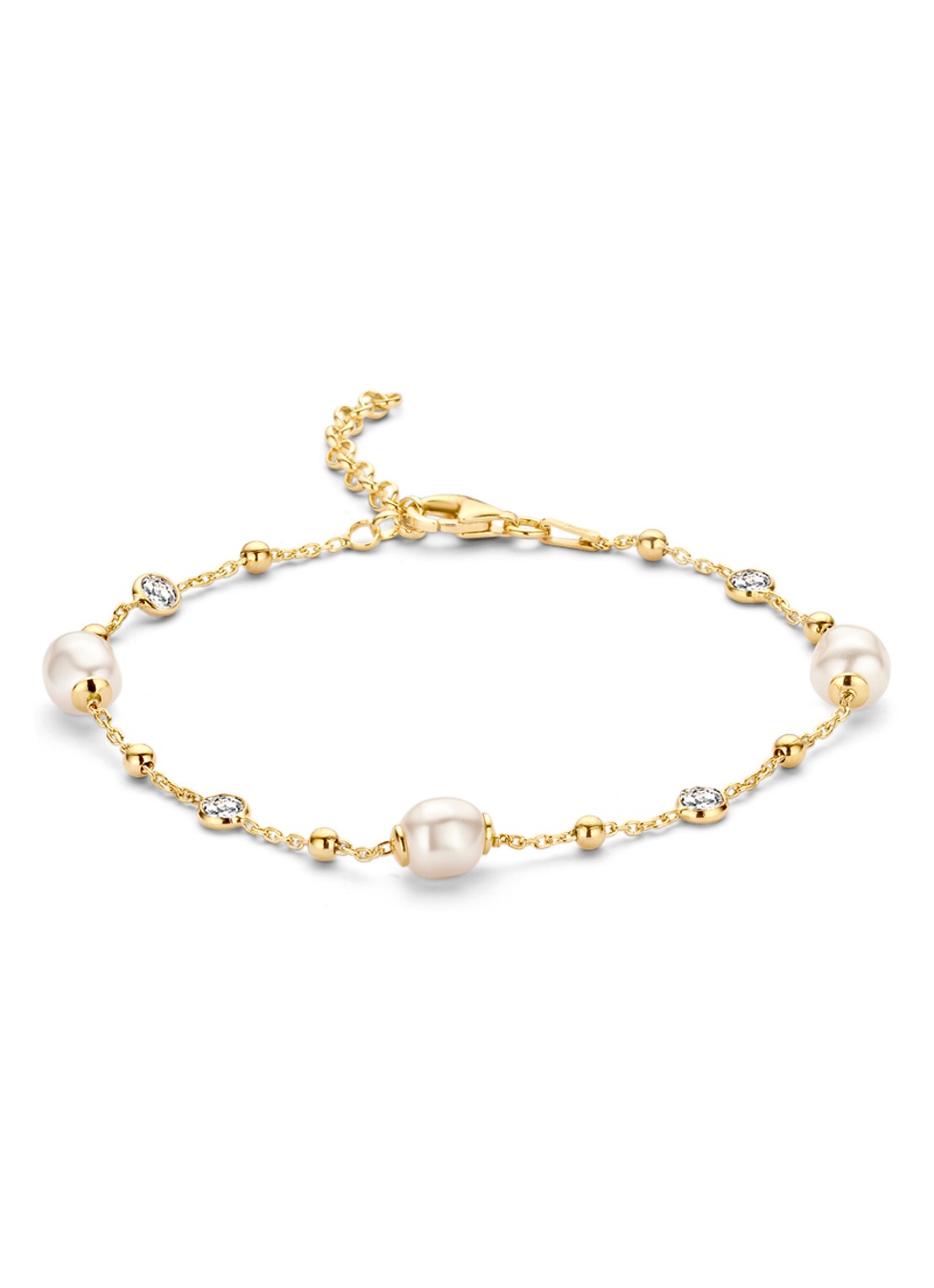 Casa Jewelry Pruts armband met parels - voorkant goud