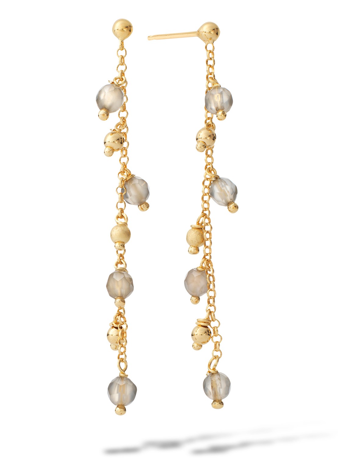 Casa Jewelry Riva oorhangers verguld - voorkant goud