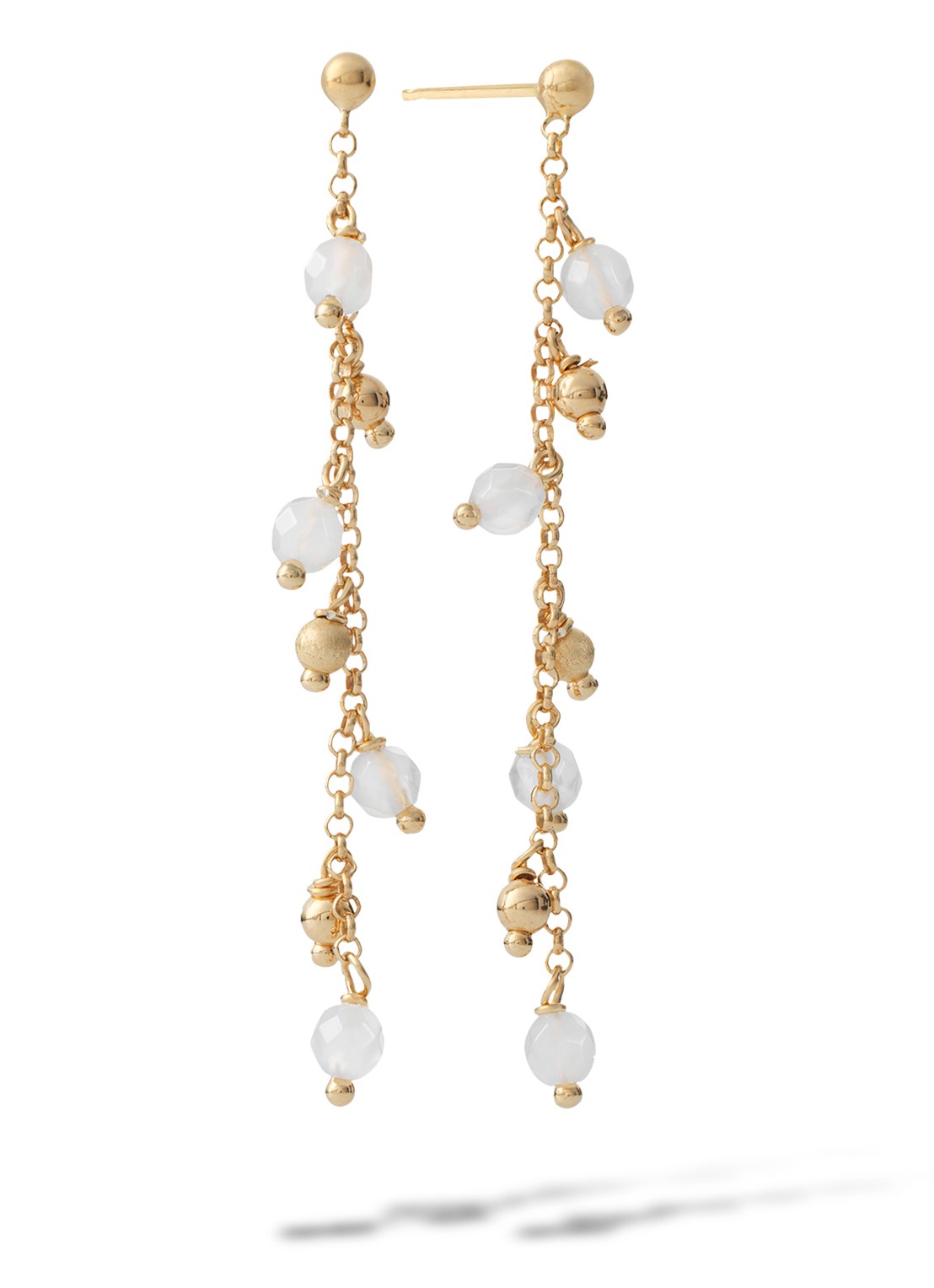Casa Jewelry Riva oorhangers verguld - voorkant goud