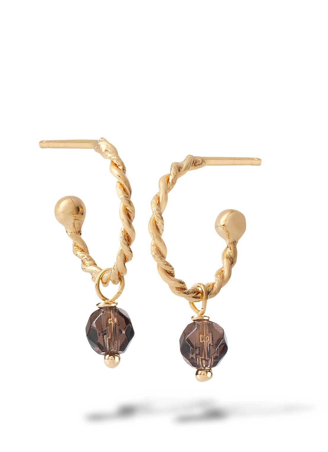 Casa Jewelry Riva oorstekers verguld - voorkant goud