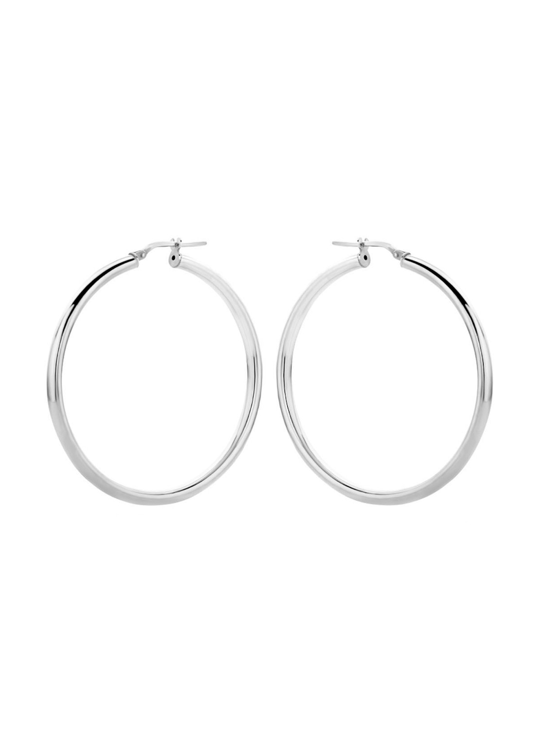 Casa Jewelry Rondinella L oorringen van zilver - voorkant zilver