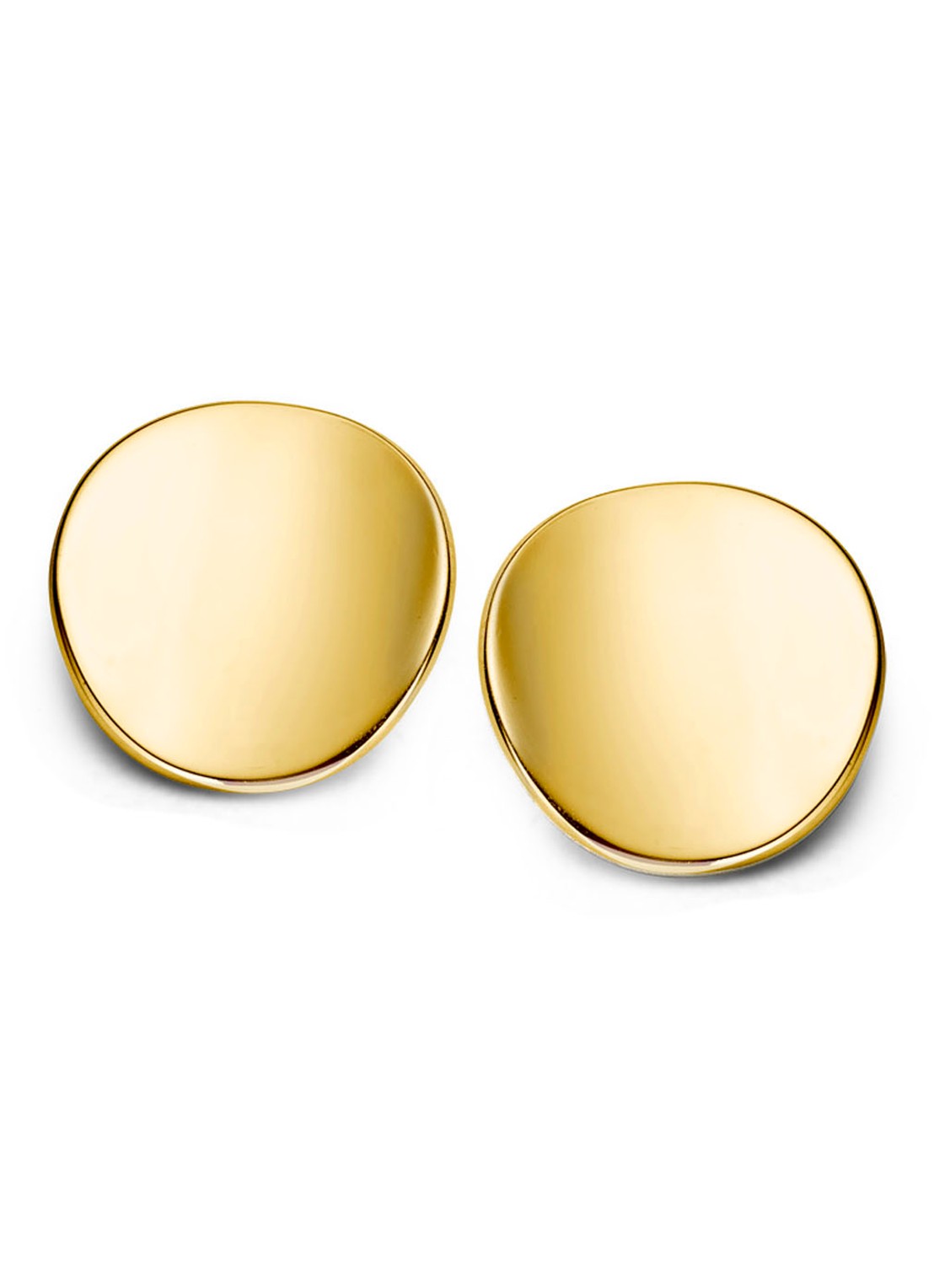 Casa Jewelry Rondjes oorknopjes verguld - voorkant goud