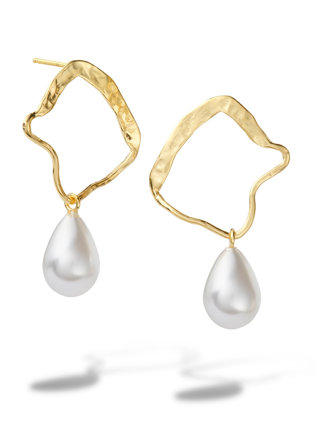 Casa Jewelry Ross oorstekers verguld - voorkant goud