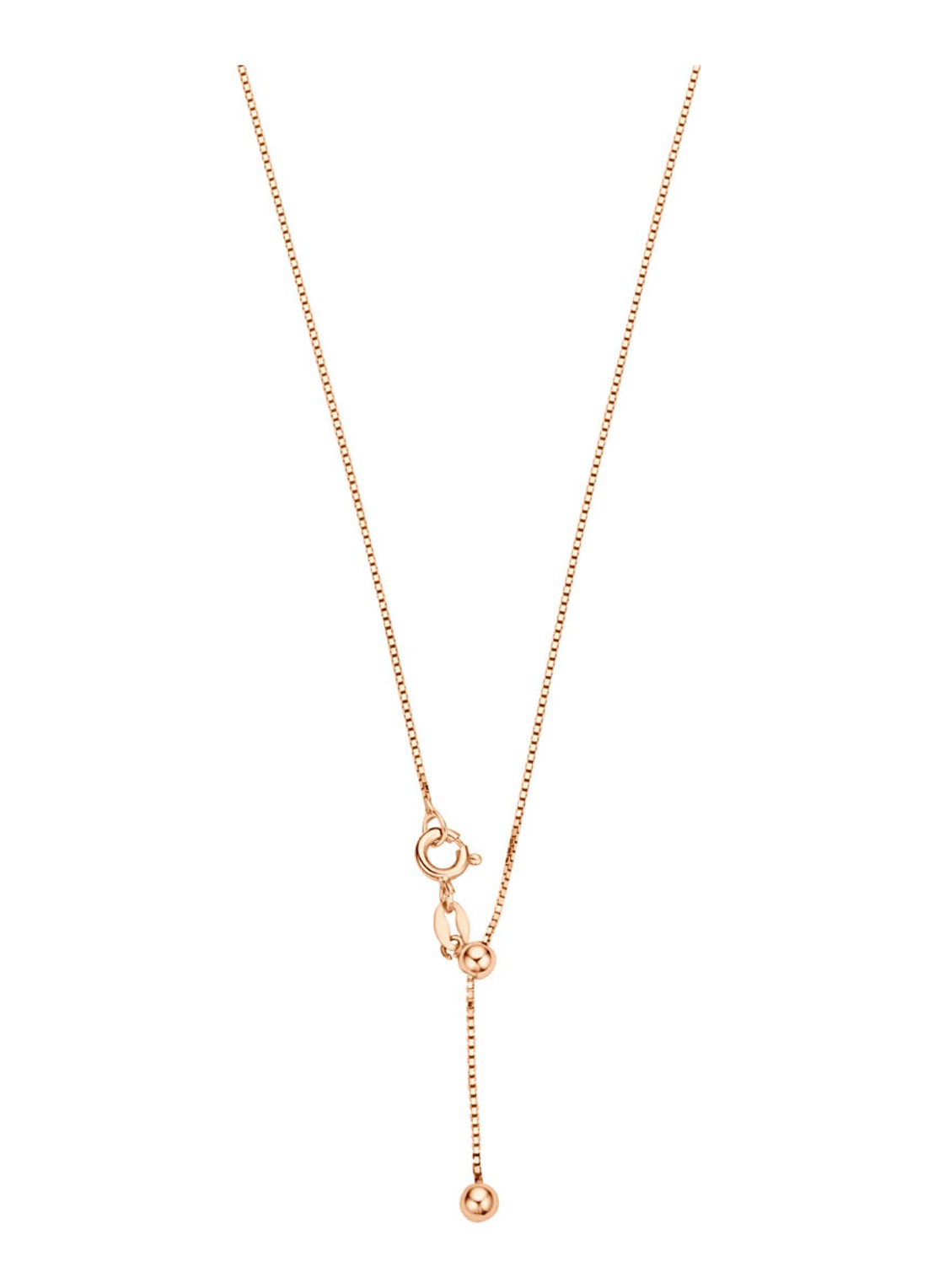 Casa Jewelry Slide ketting verguld - voorkant roségoud