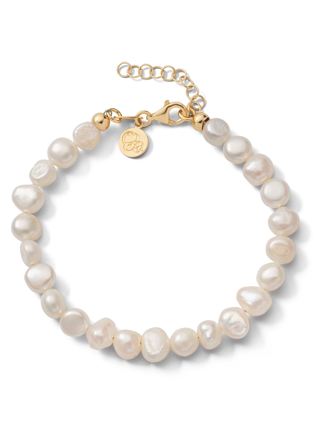 Casa Jewelry Snoepie parelarmband verguld  - voorkant goud