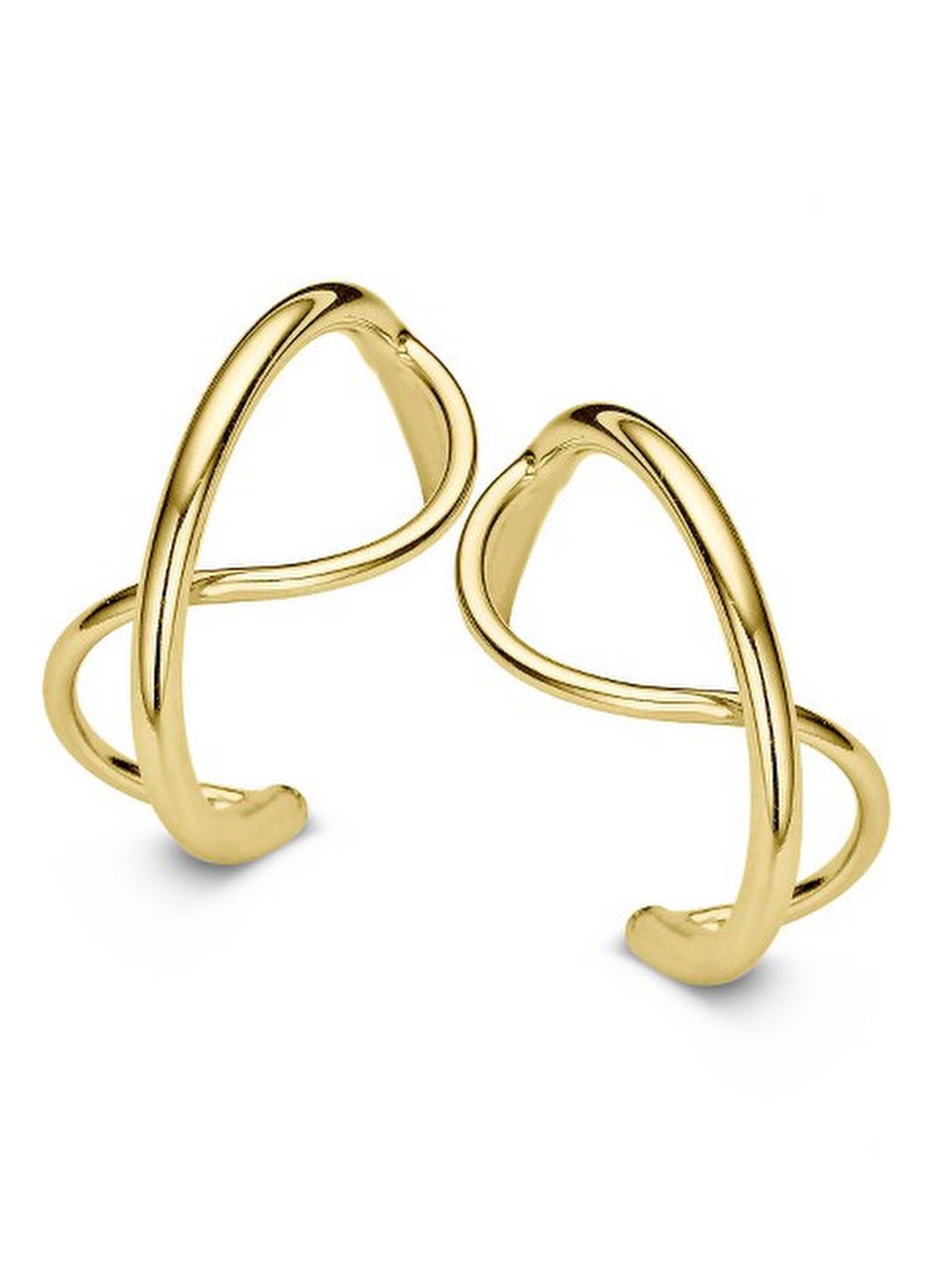 Casa Jewelry Sputnik Wire oorstekers verguld - voorkant goud