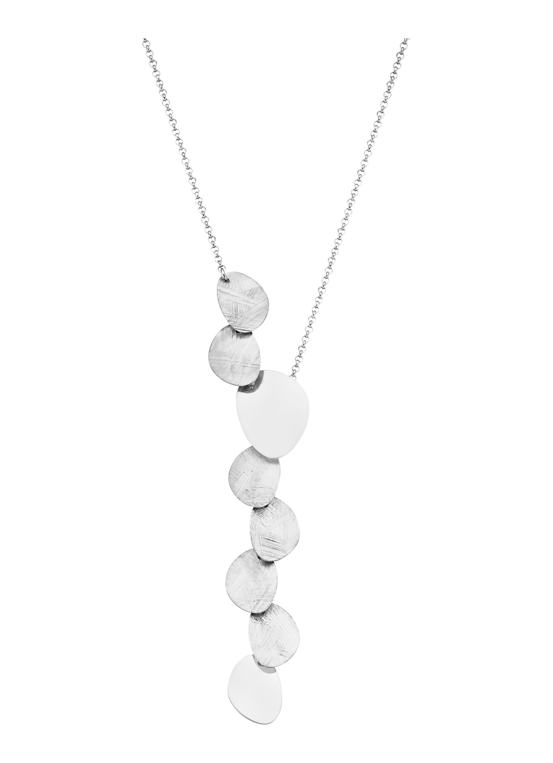 Casa Jewelry Sugarbowl ketting van zilver met hanger - voorkant zilver