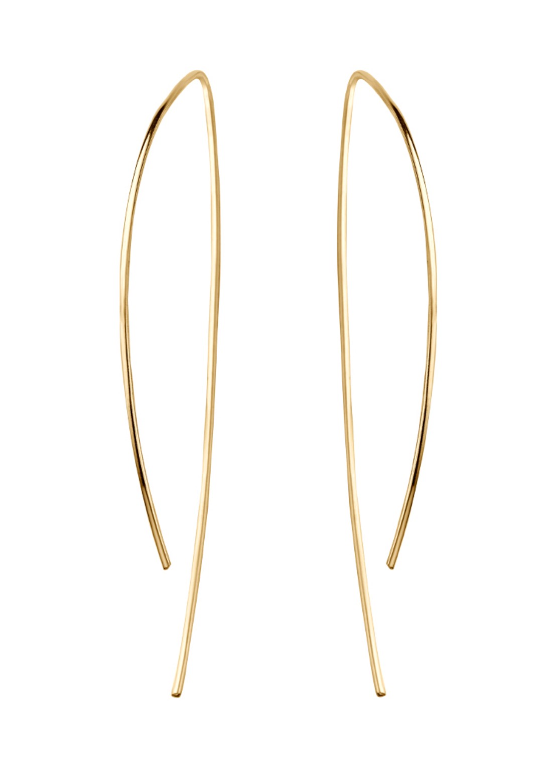 Casa Jewelry Tack oorhangers verguld - voorkant goud