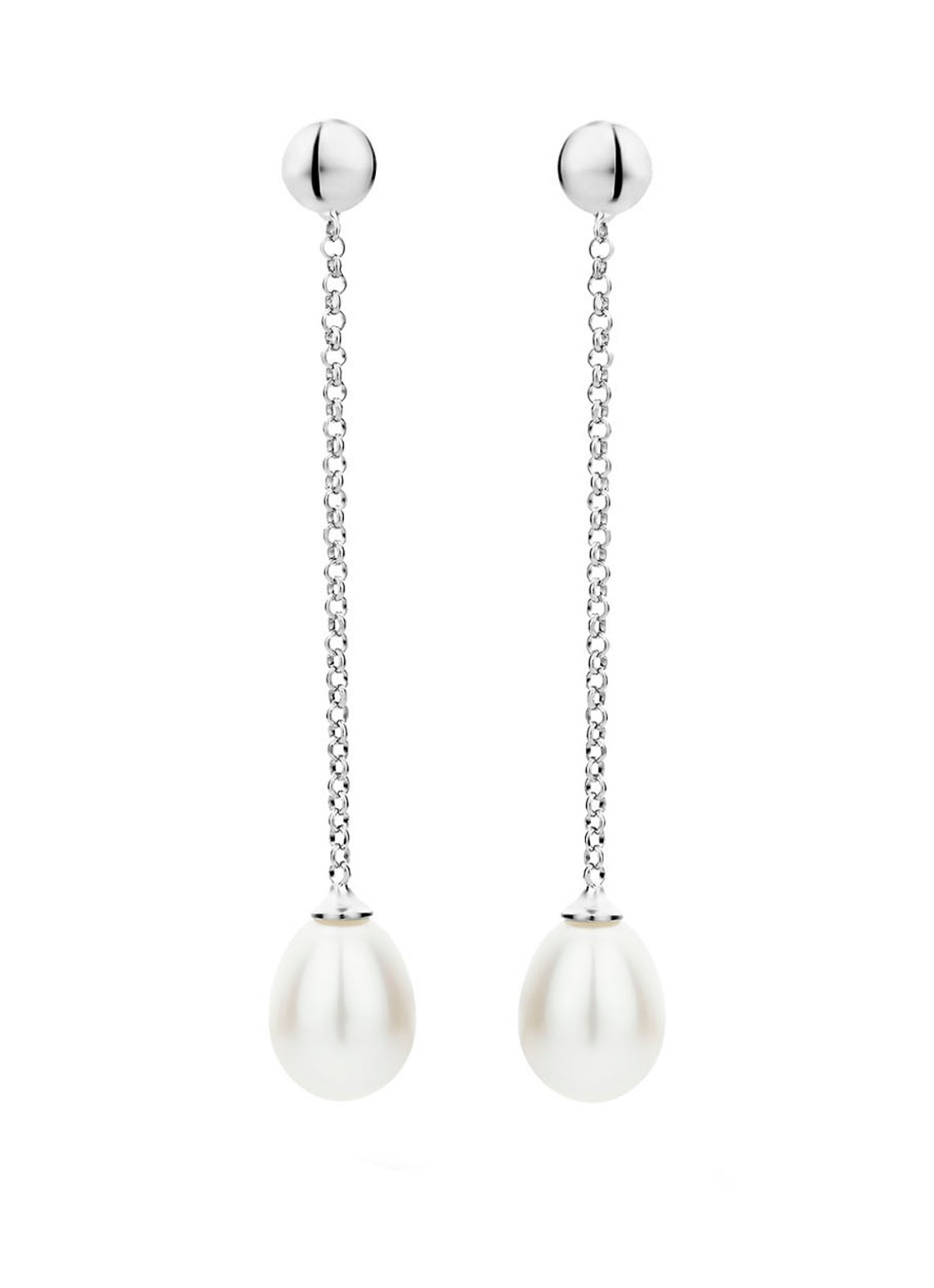 Casa Jewelry Tahiti Max oorstekers van zilver - voorkant zilver