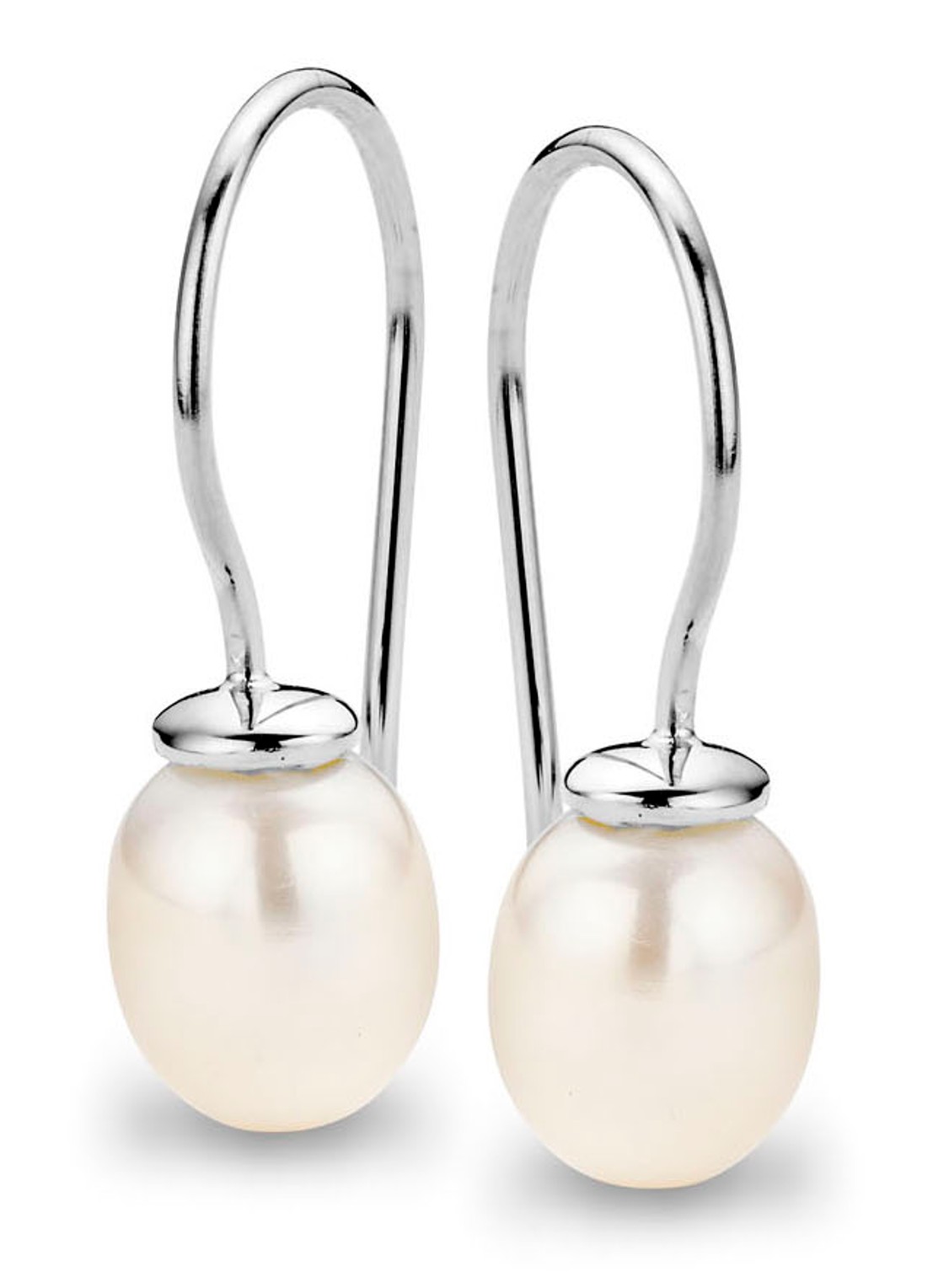 Casa Jewelry Tahiti oorhangers van zilver - voorkant zilver