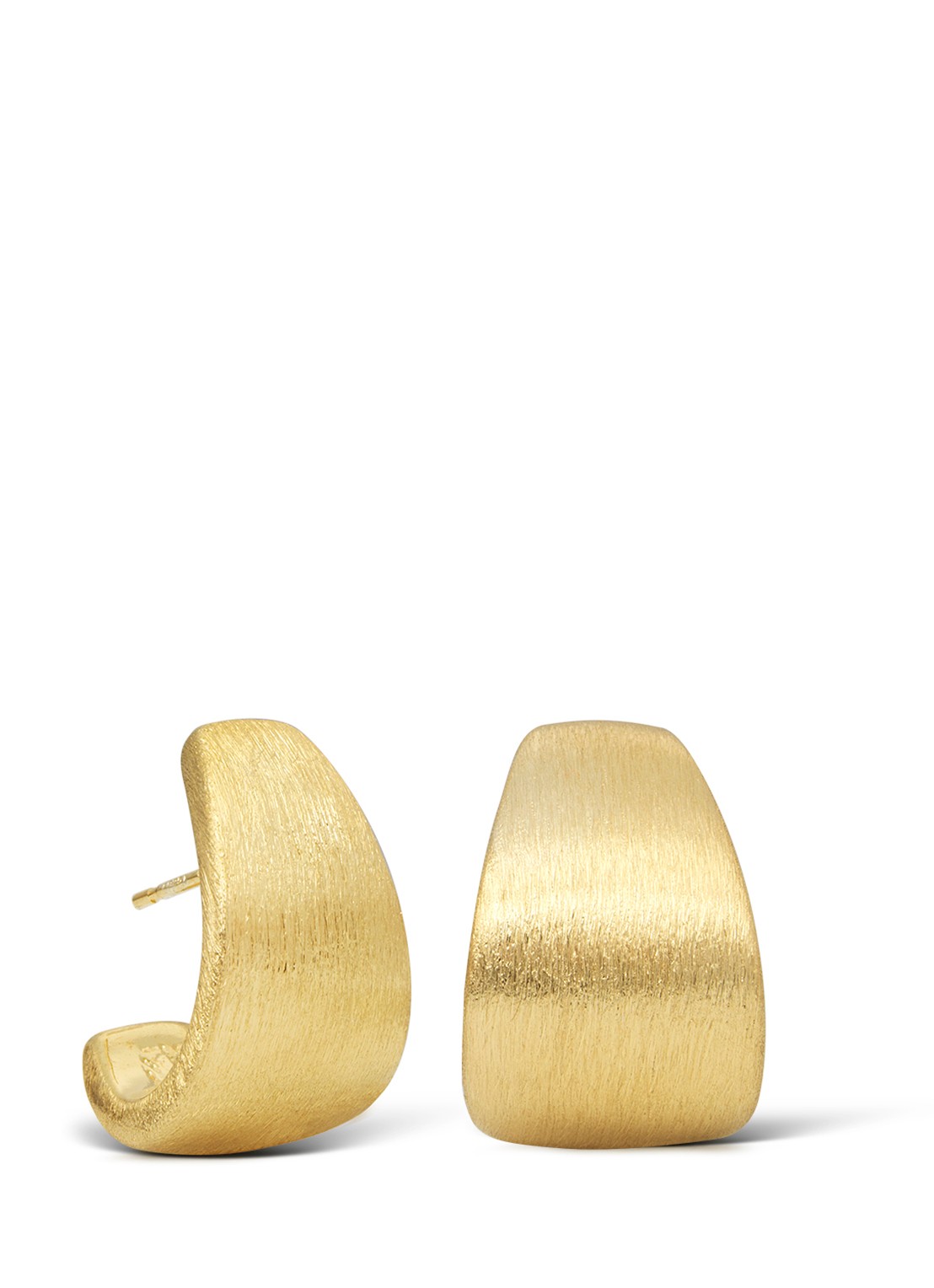 Casa Jewelry Taps Max Satin oorstekers verguld - voorkant goud
