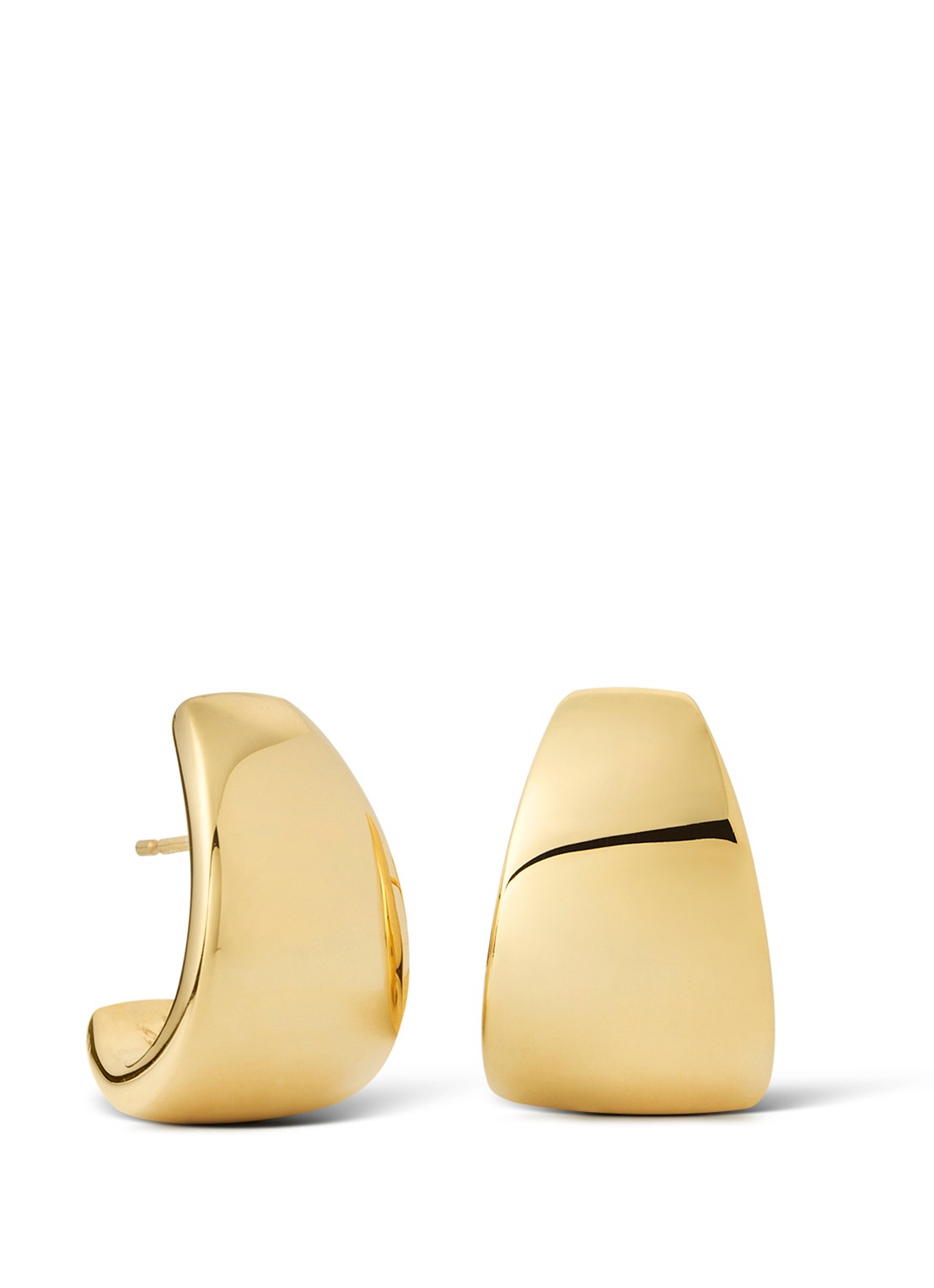 Casa Jewelry Taps Max Shiny oorstekers verguld - voorkant goud
