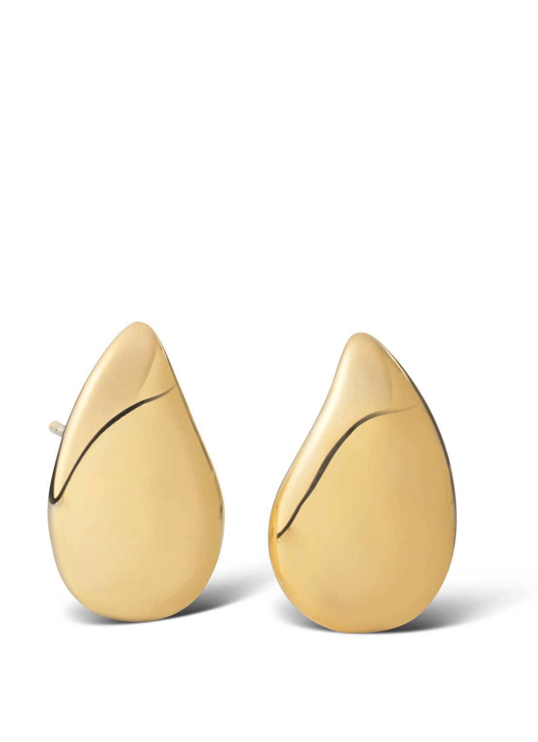 Casa Jewelry Virgola oorstekers verguld - voorkant goud