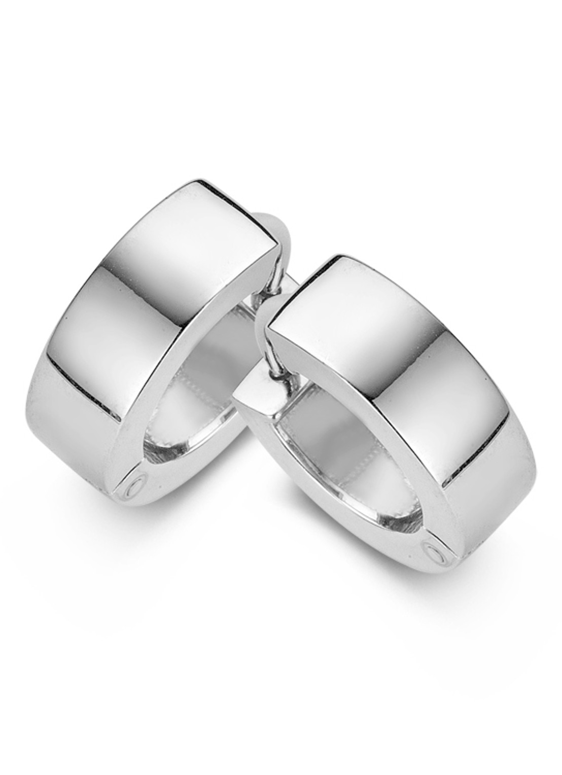 Casa Jewelry Wals Small oorstekers van zilver - voorkant zilver