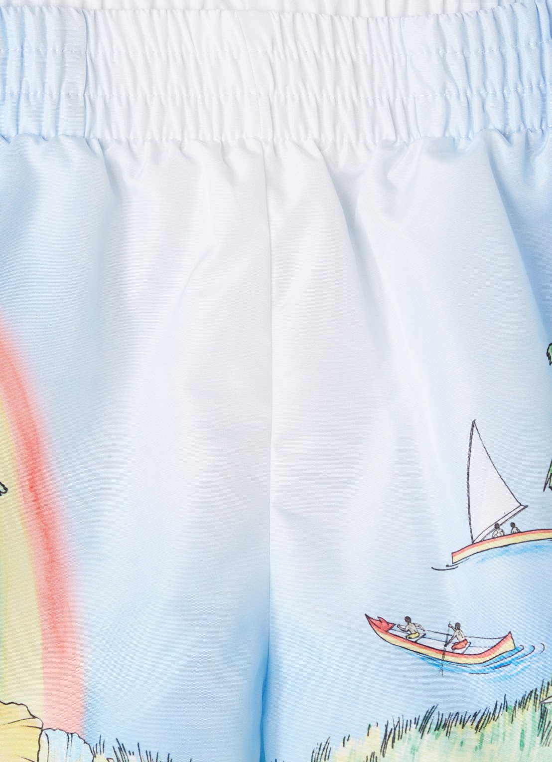 Casablanca Aloha zwemshorts met print - detail lichtblauw