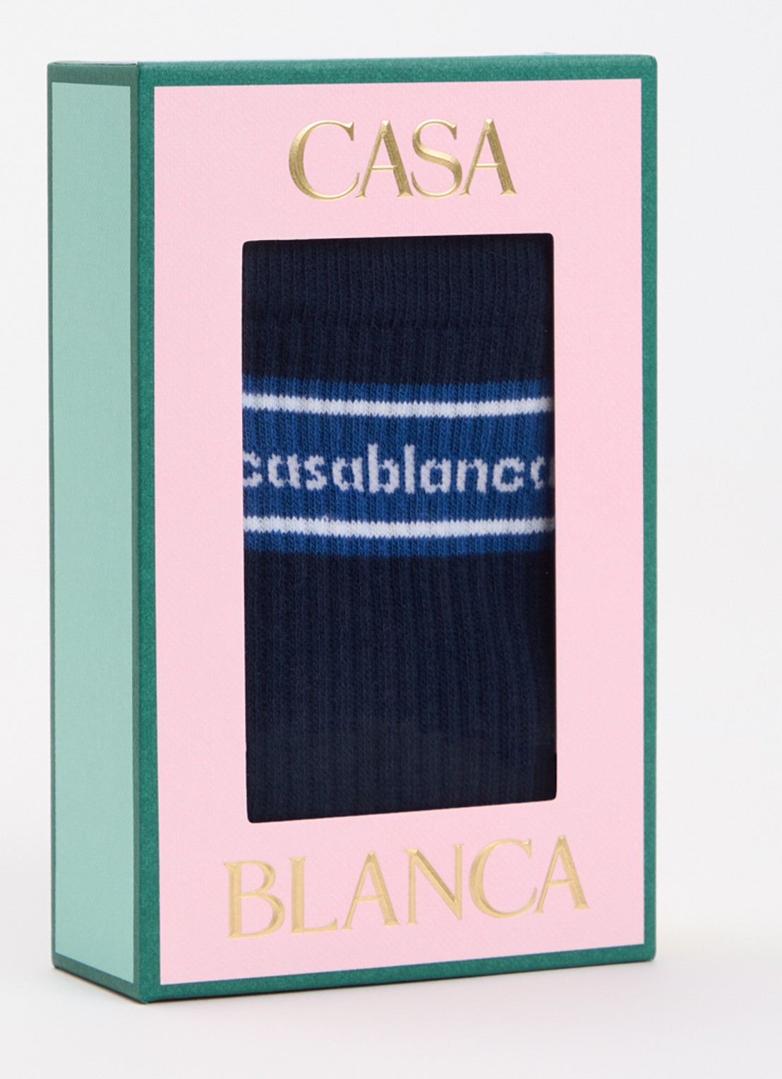 Casablanca Apres Sporty sokken in katoenblend - detail 2 donkerblauw