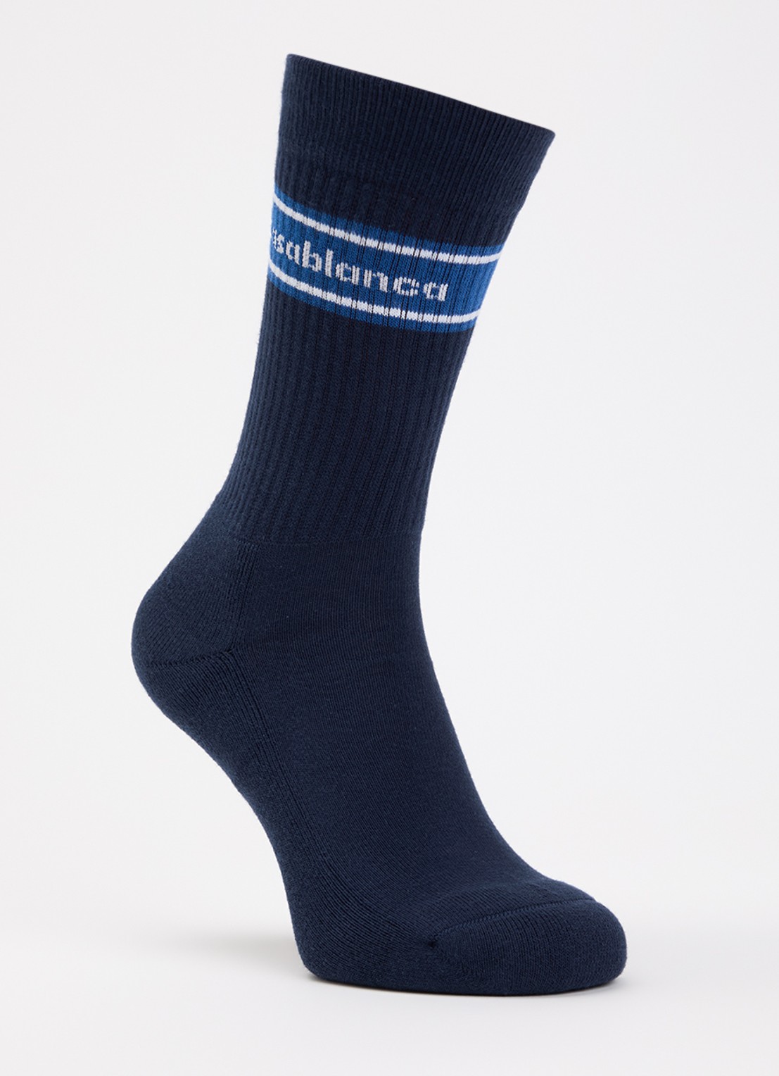 Casablanca Apres Sporty sokken in katoenblend - voorkant 3 donkerblauw