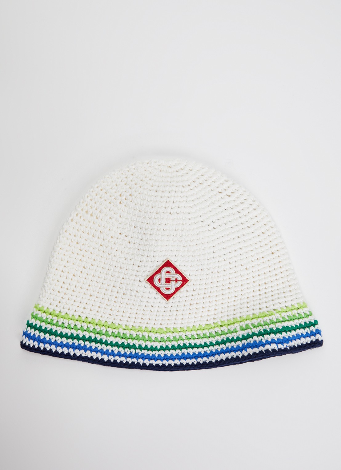 Casablanca Bucket hoed met logo - voorkant wit
