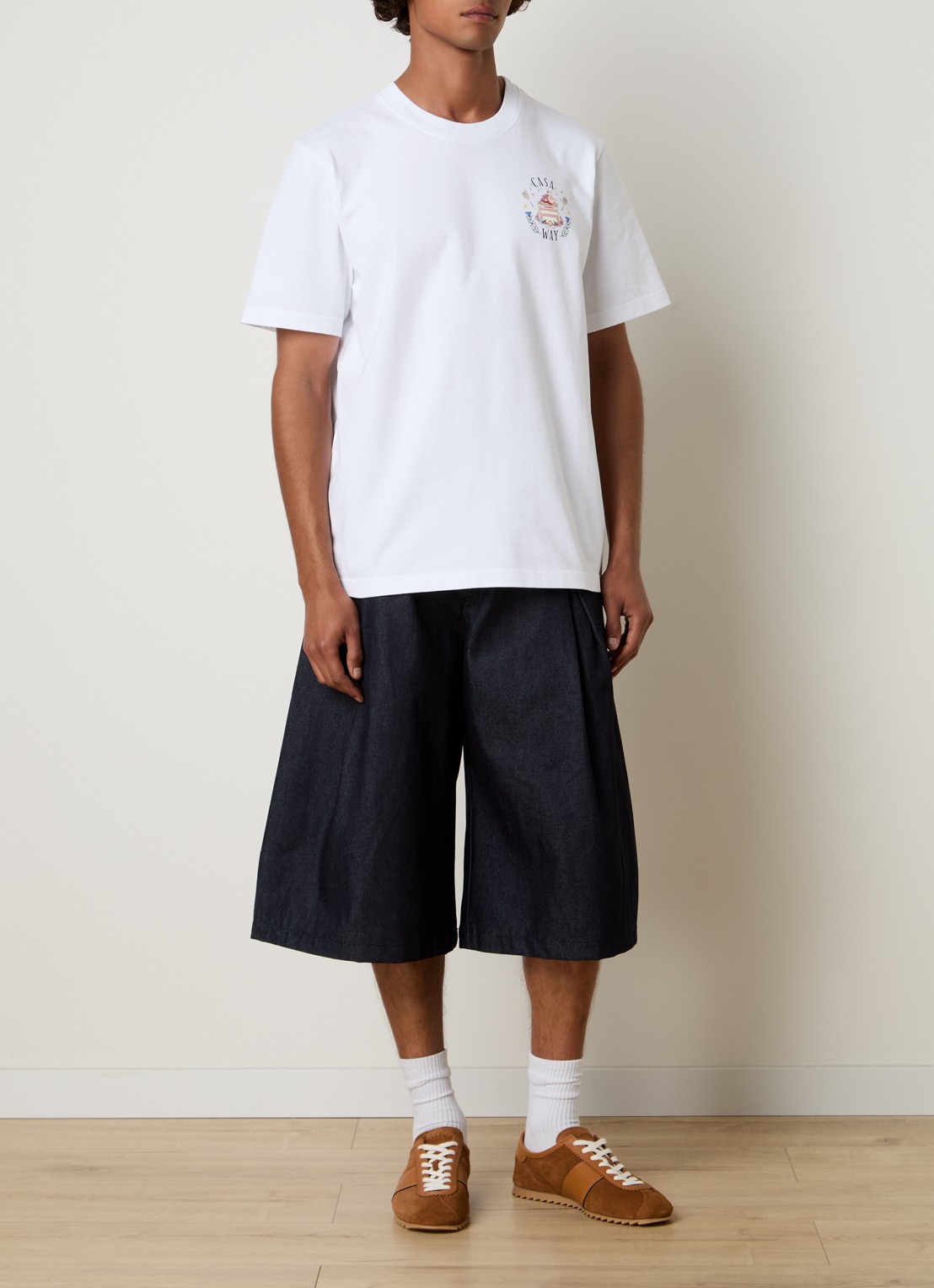 Casablanca Casaway T-shirt met logo- en backprint - voorkant 5 wit