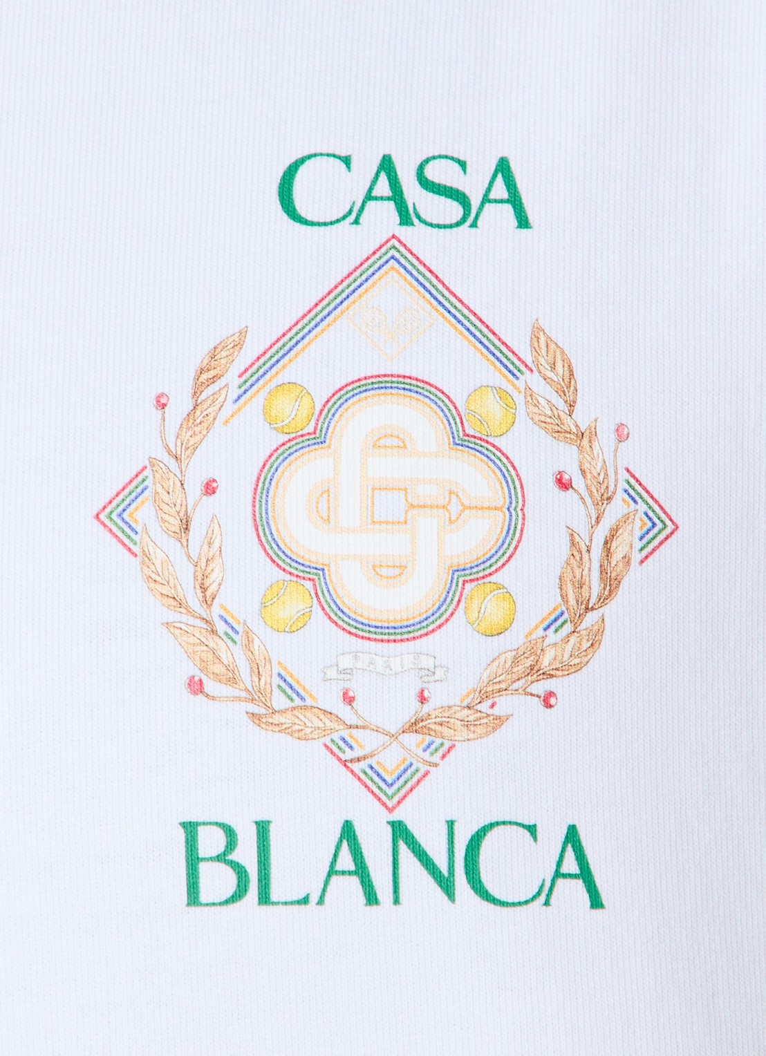 Casablanca Champion Diamon T-shirt met front- en backprint - detail 2 wit
