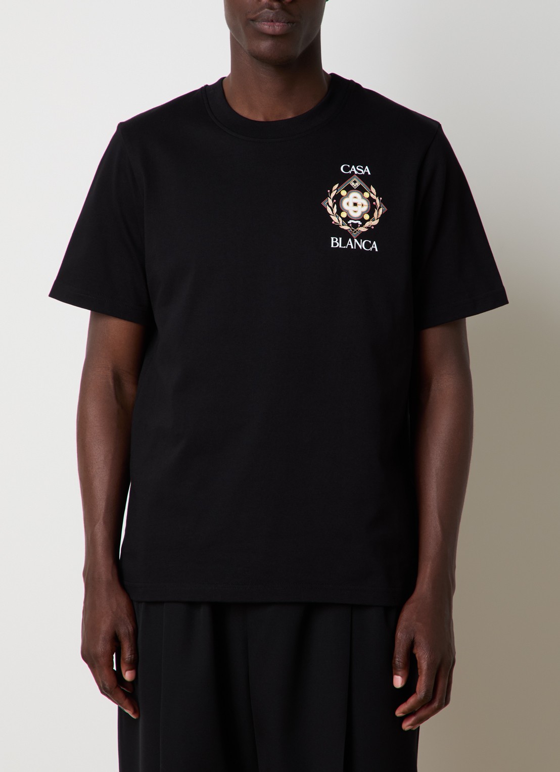 Casablanca Champion Diamon T-shirt met front- en backprint - achterkant zwart