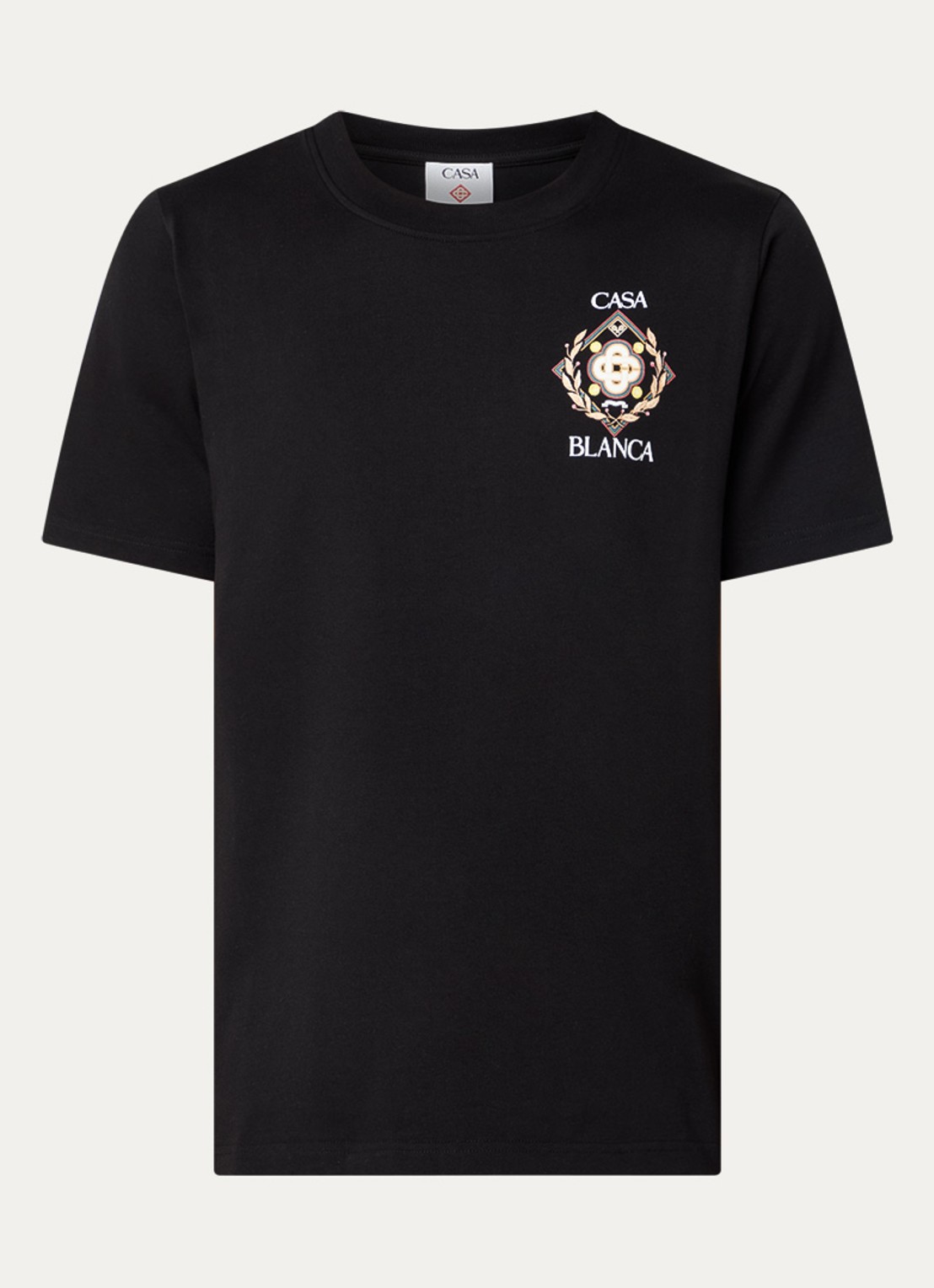Casablanca Champion Diamon T-shirt met front- en backprint - voorkant 4 zwart