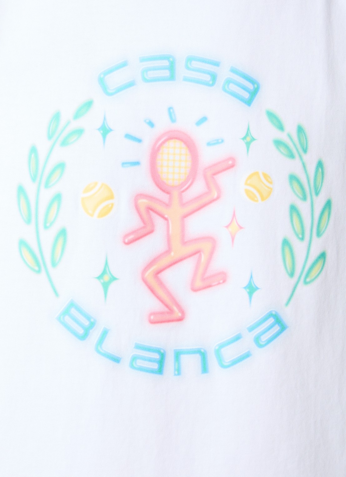 Casablanca Dance Joy T-shirt met logoprint - detail 5 gebroken wit