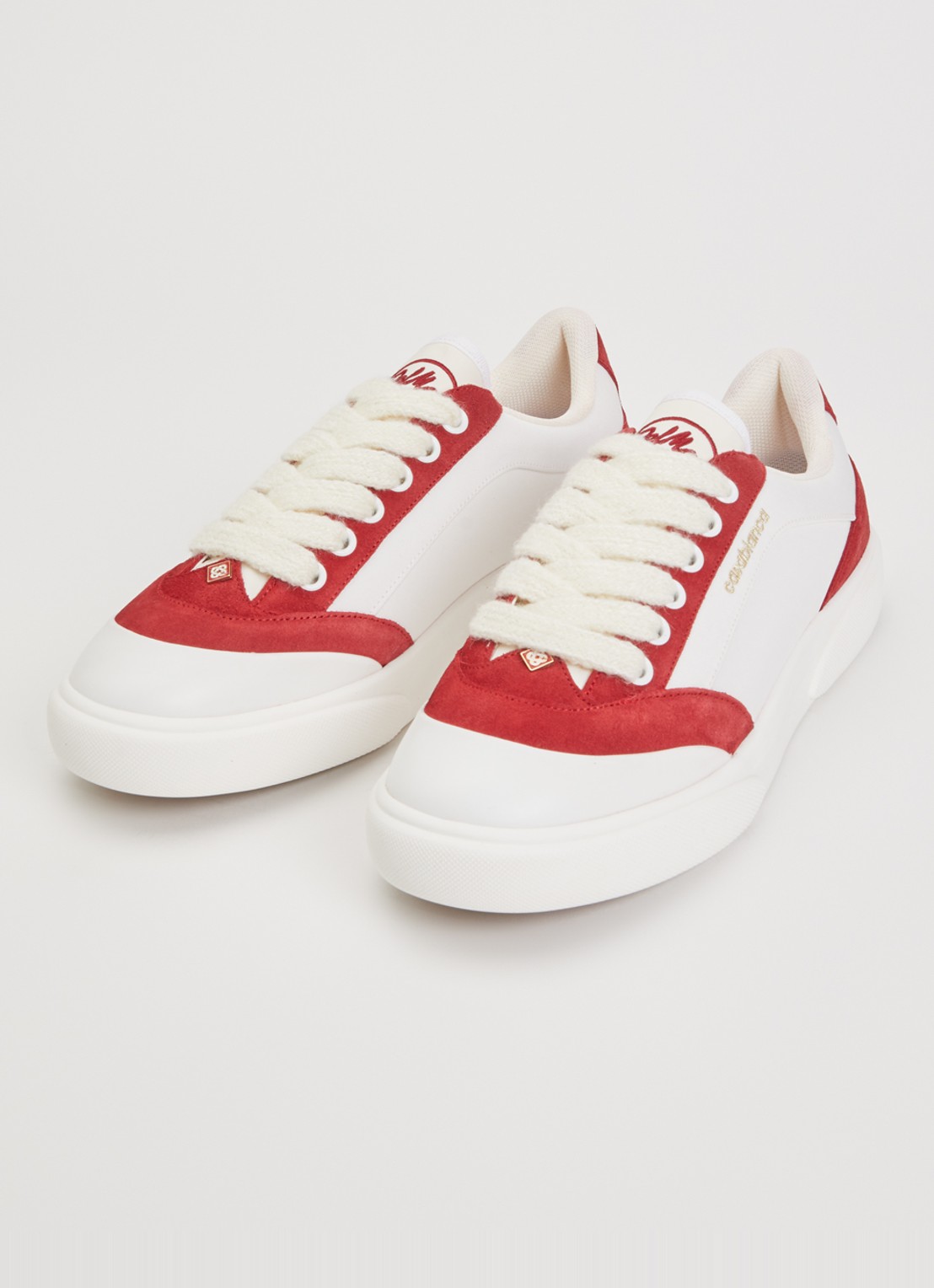 Casablanca Del Mar sneaker met details van suède - detail wit
