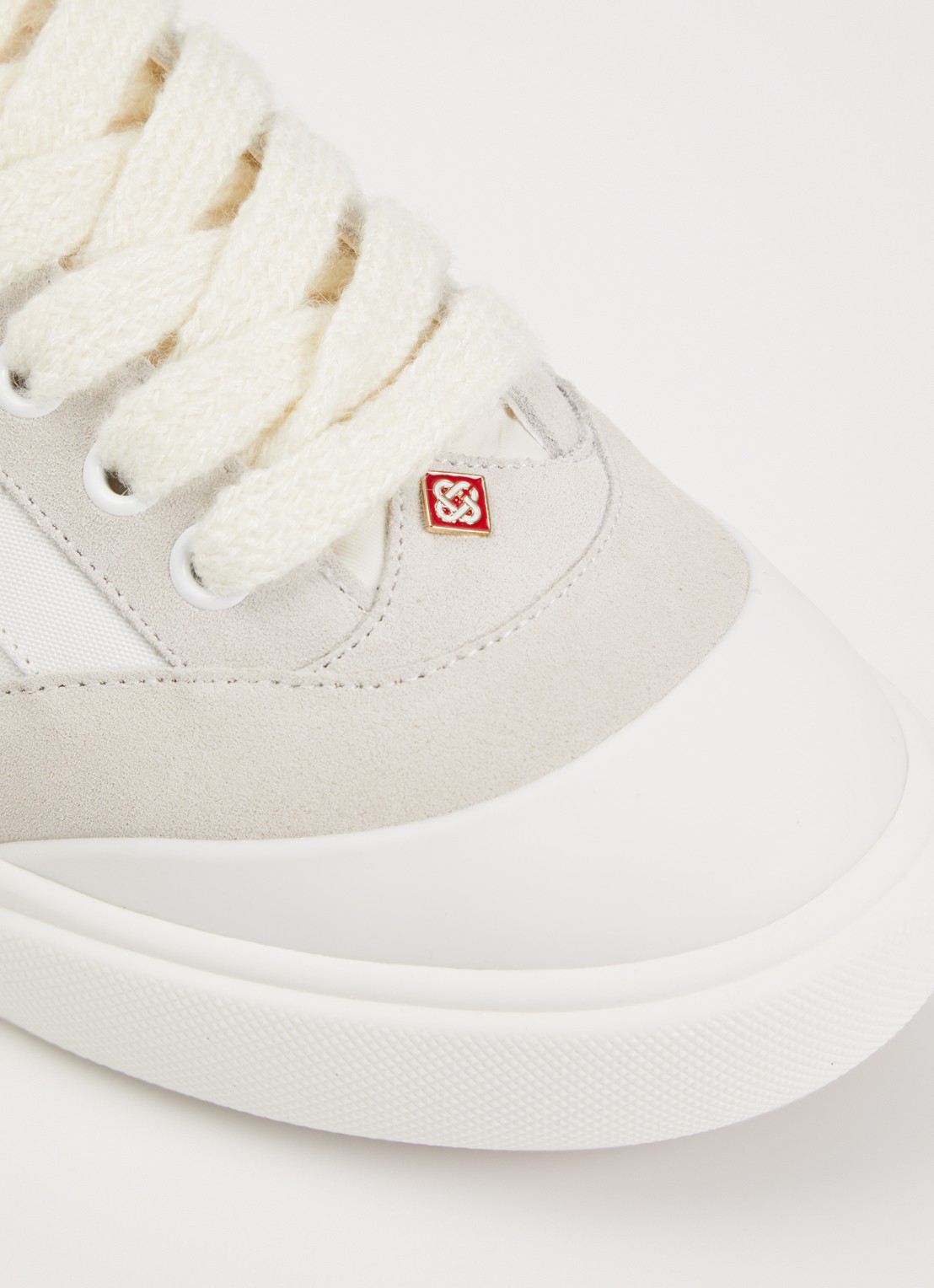 Casablanca Del Mar sneaker van canvas met suède details - detail 5 wit