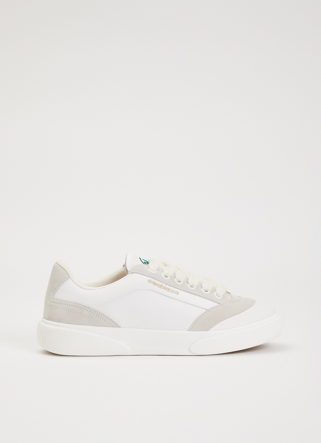 Casablanca Del Mar sneaker van canvas met suède details - voorkant wit