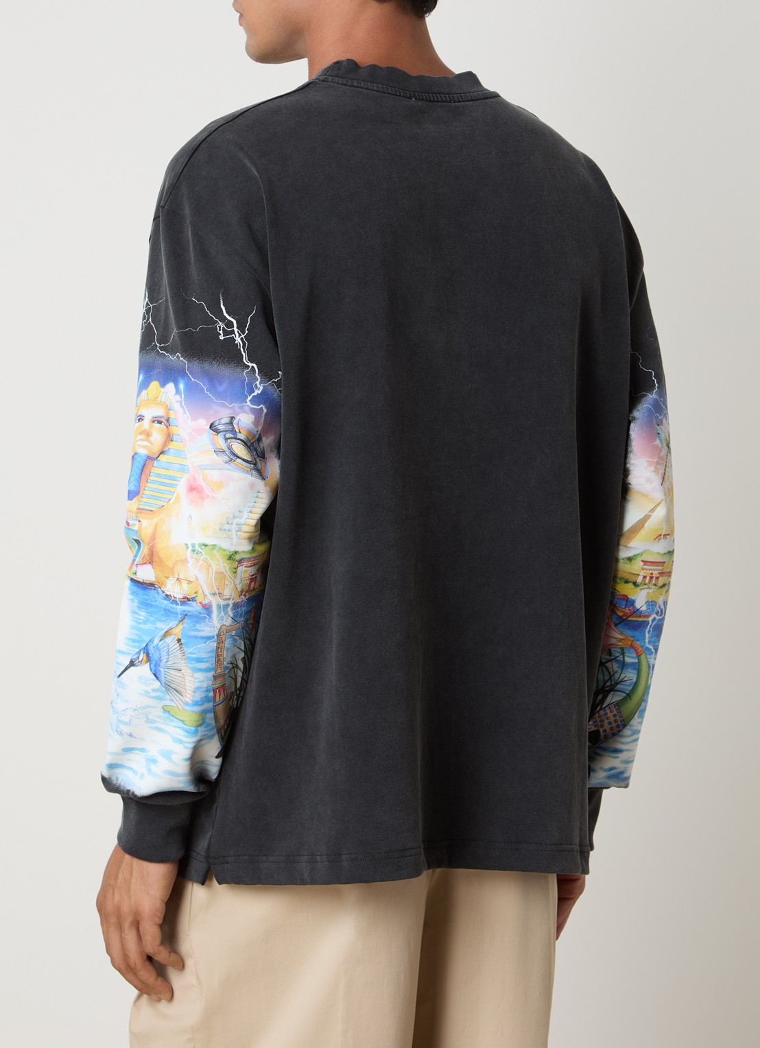 Casablanca Egypt As It Was longsleeve met logoprint - achterkant 5 zwart