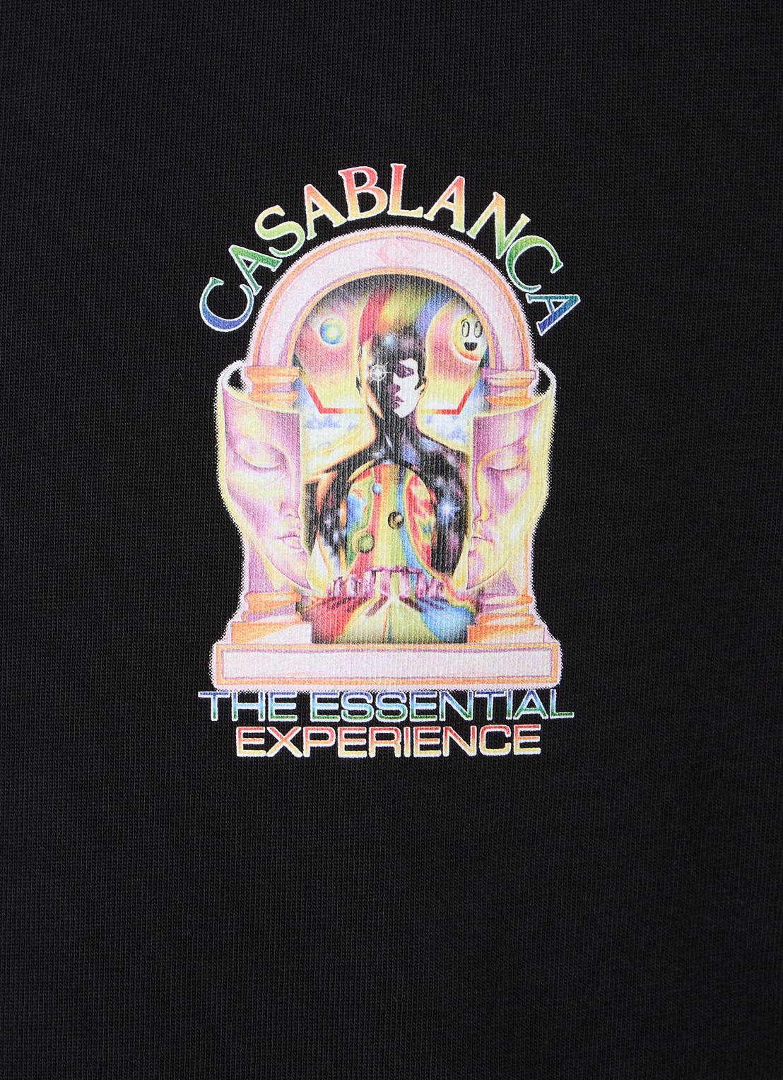 Casablanca Essential T-shirt met logo- en backprint - detail 3 zwart