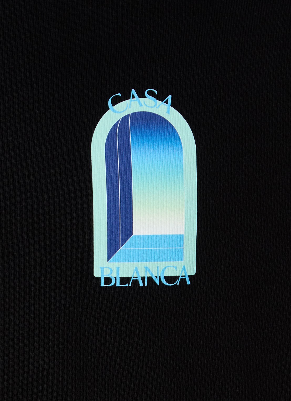 Casablanca Gradient T-shirt met logo- en backprint - detail 5 zwart