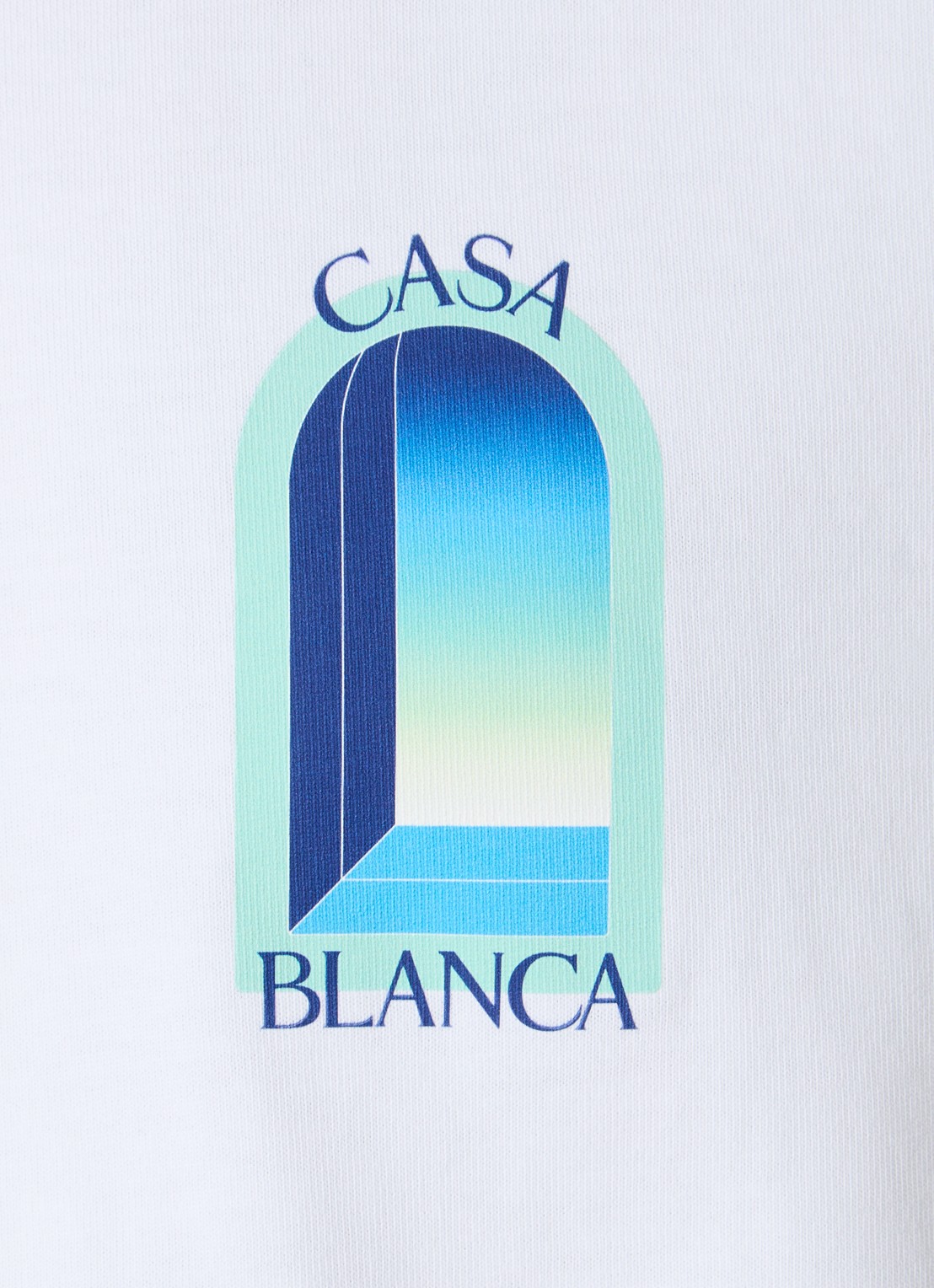 Casablanca Gradient T-shirt met logo- en backprint - detail 5 wit