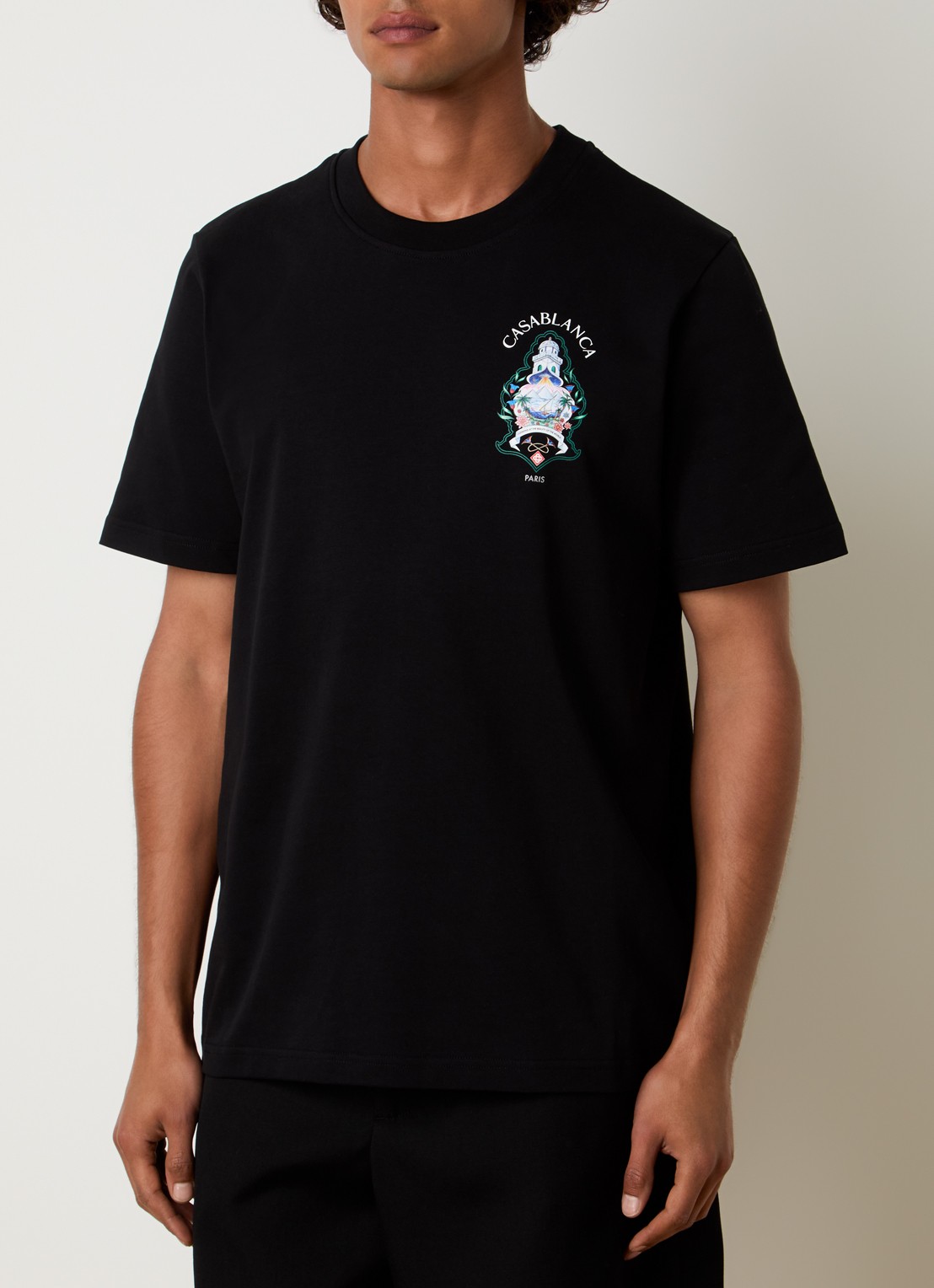 Casablanca Gradient T-shirt met logo- en backprint - achterkant 3 zwart