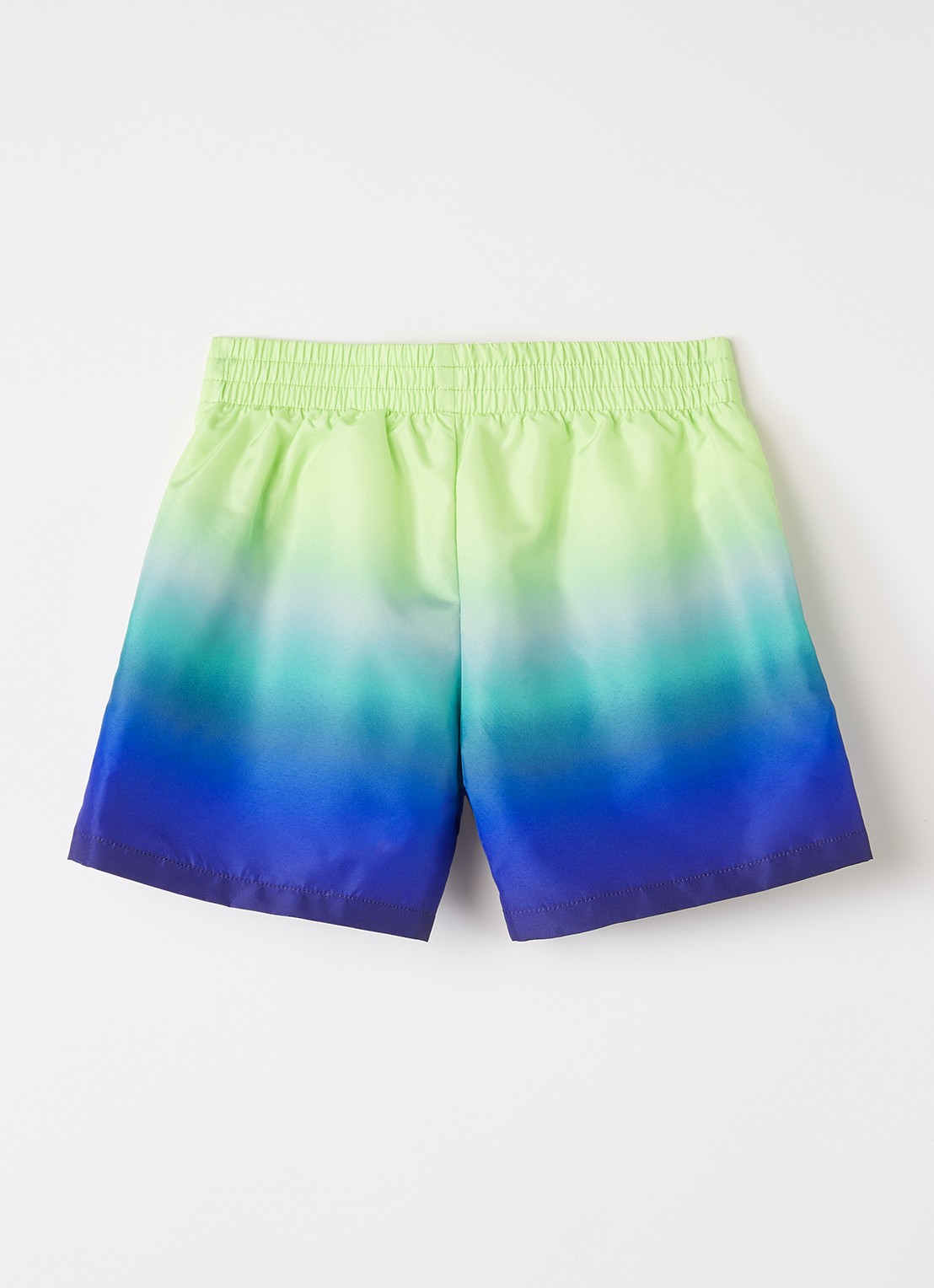 Casablanca Gradient zwemshorts met dip-dye dessin en logo - voorkant 2 turquoise