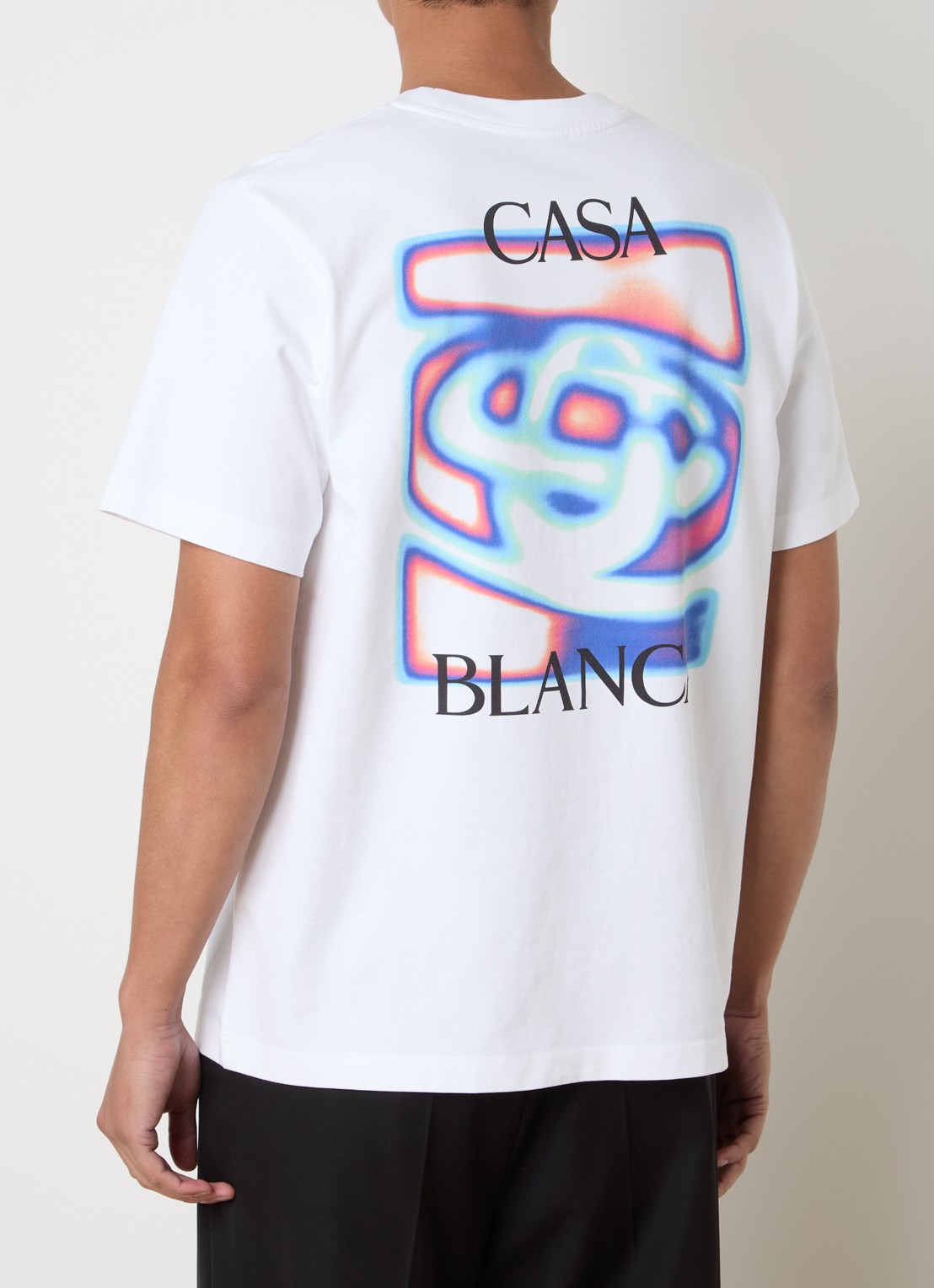 Casablanca Heat Map T-shirt met logo- en backprint - detail 2 wit